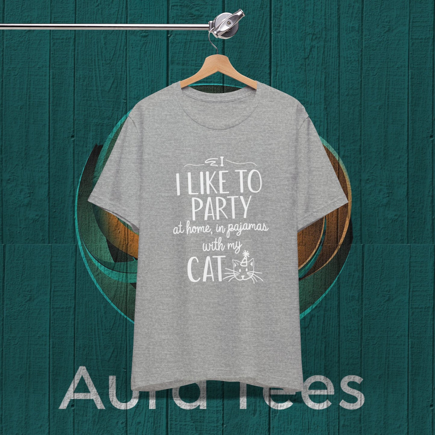 cat pajama party tee