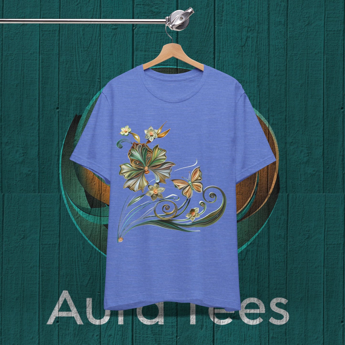 Flower butterfly paper quill tee