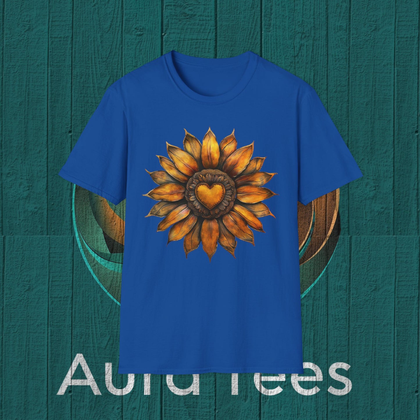 vintage heart sunflower tee