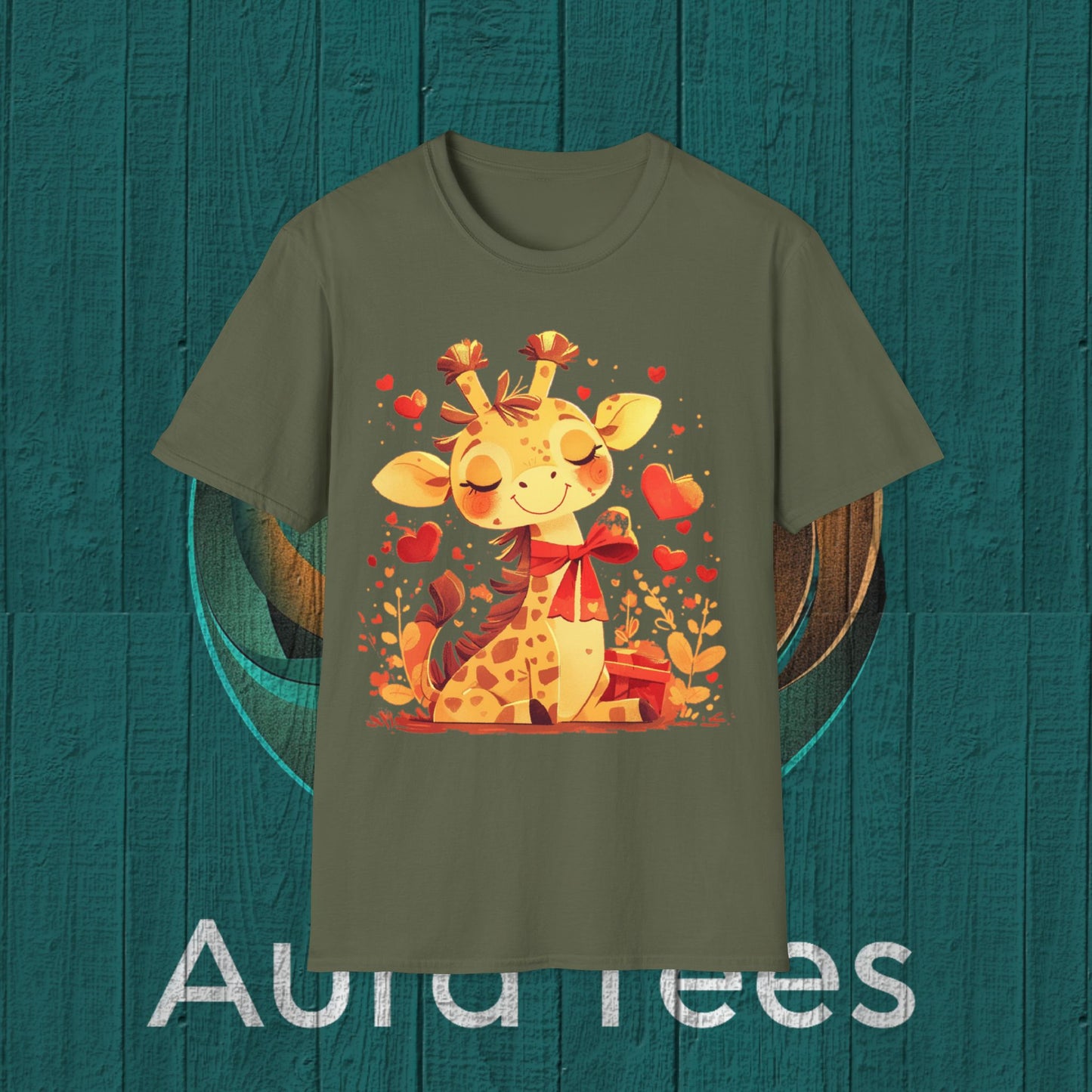 kiddie giraffe graphic tee