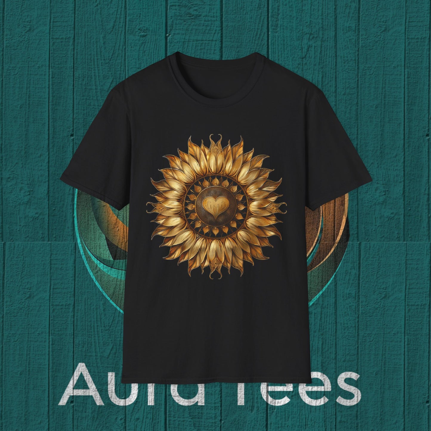 large heart sunflower tee