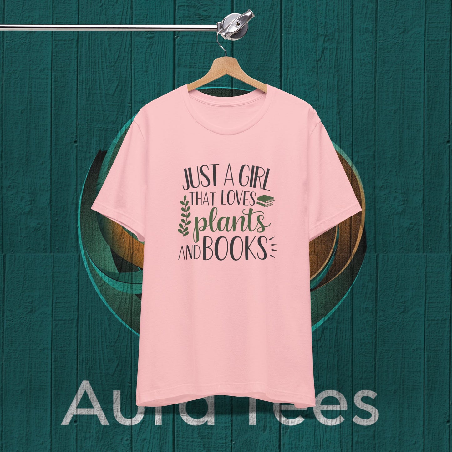 just a girl plants books tee