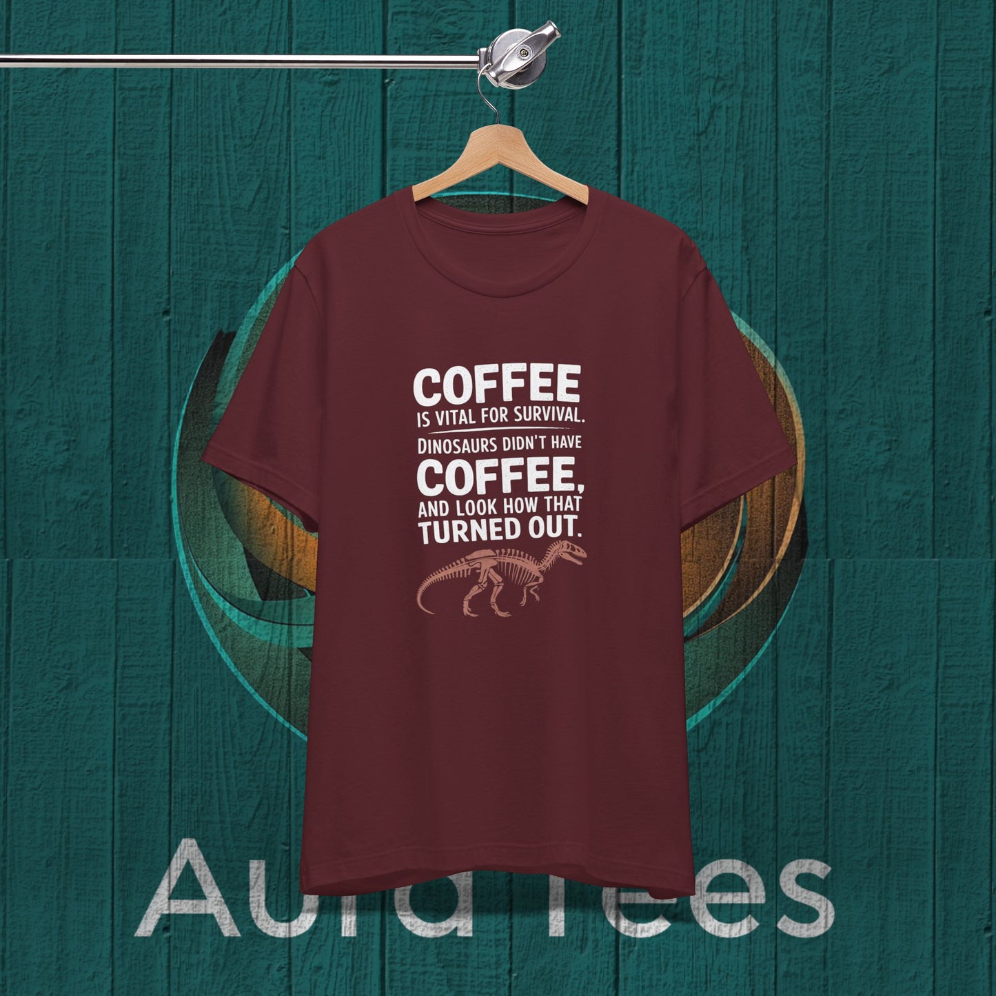 dinosaur coffee tee