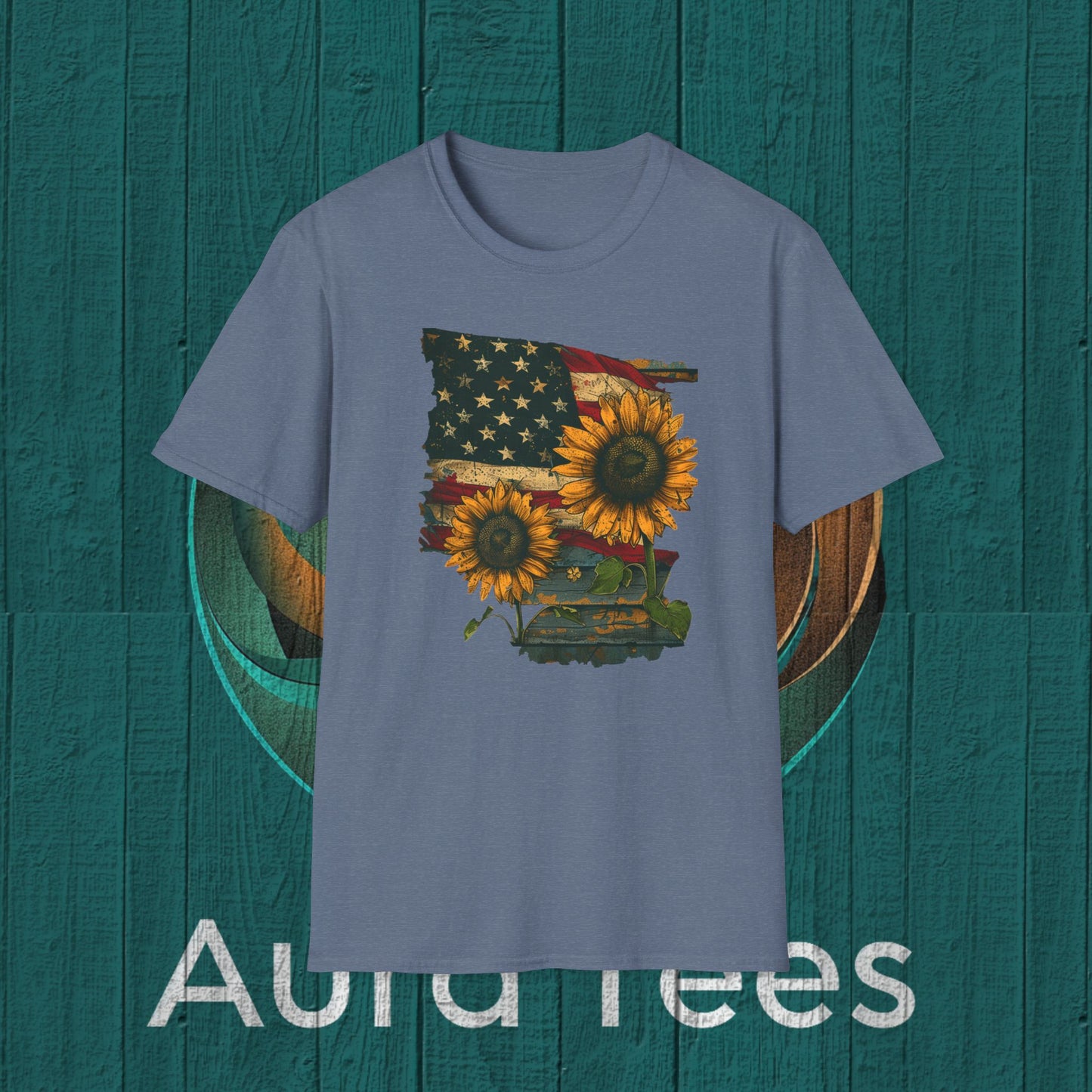 americana graphic sunflower tee