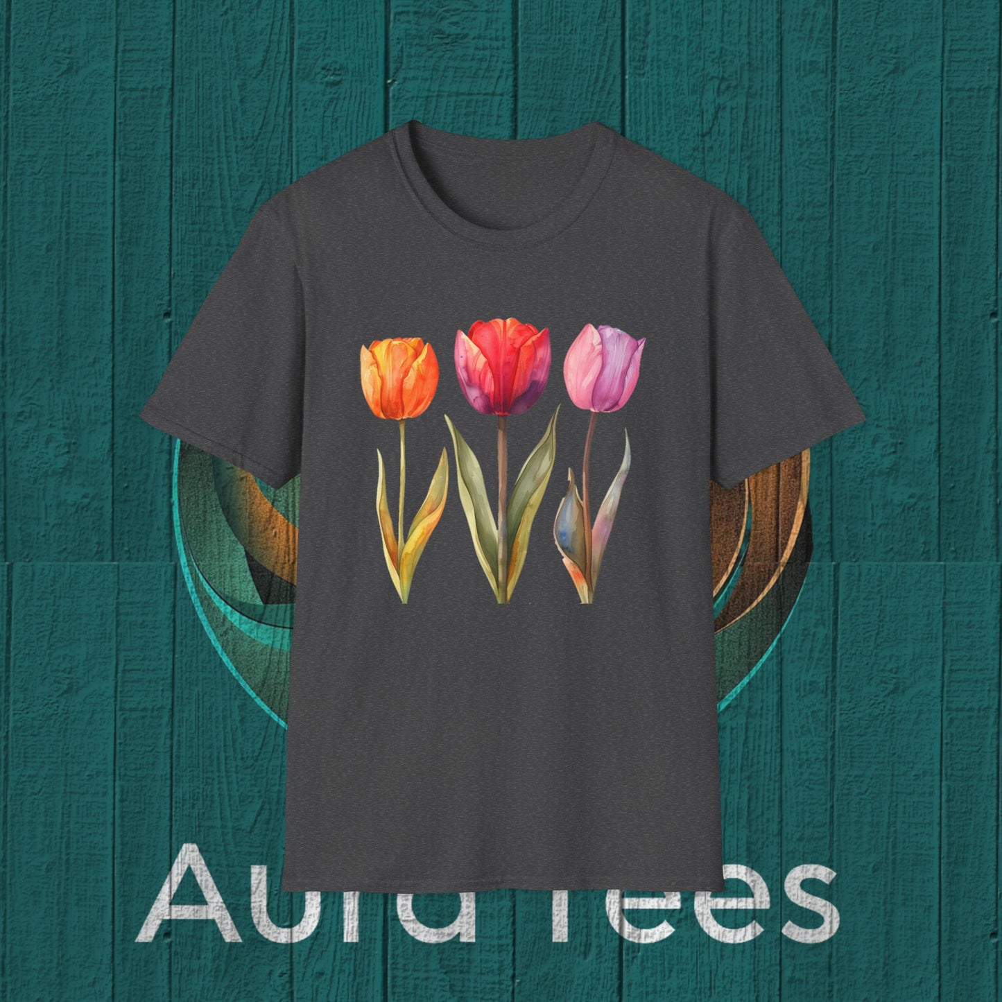 waterolor tulip tee