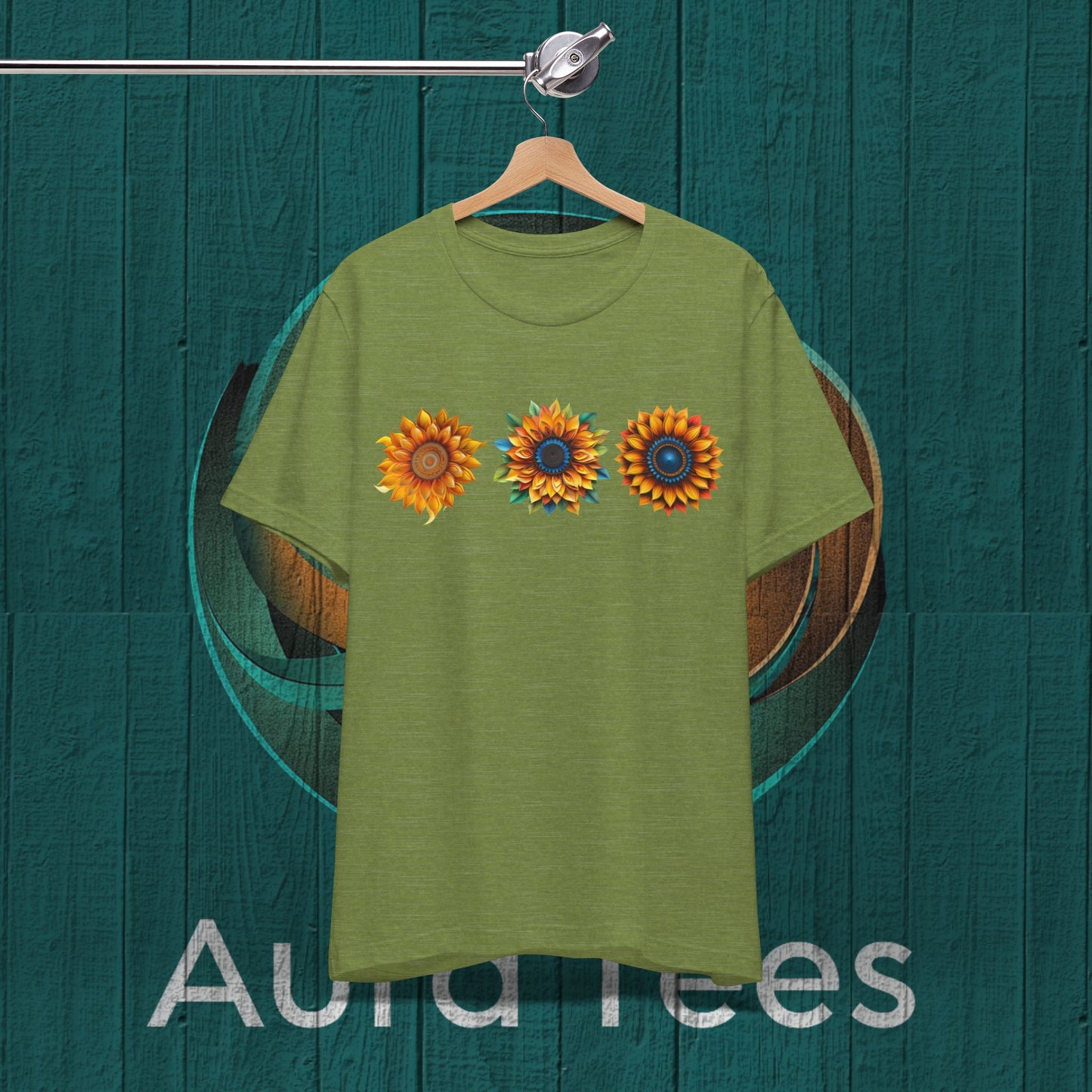 three sunflower paper quill tee