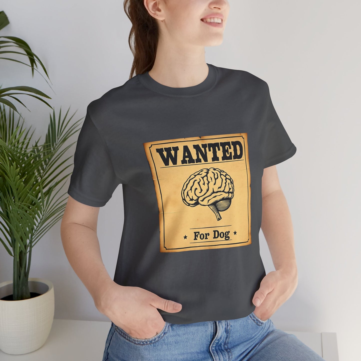 Dog brain wanted poster tee