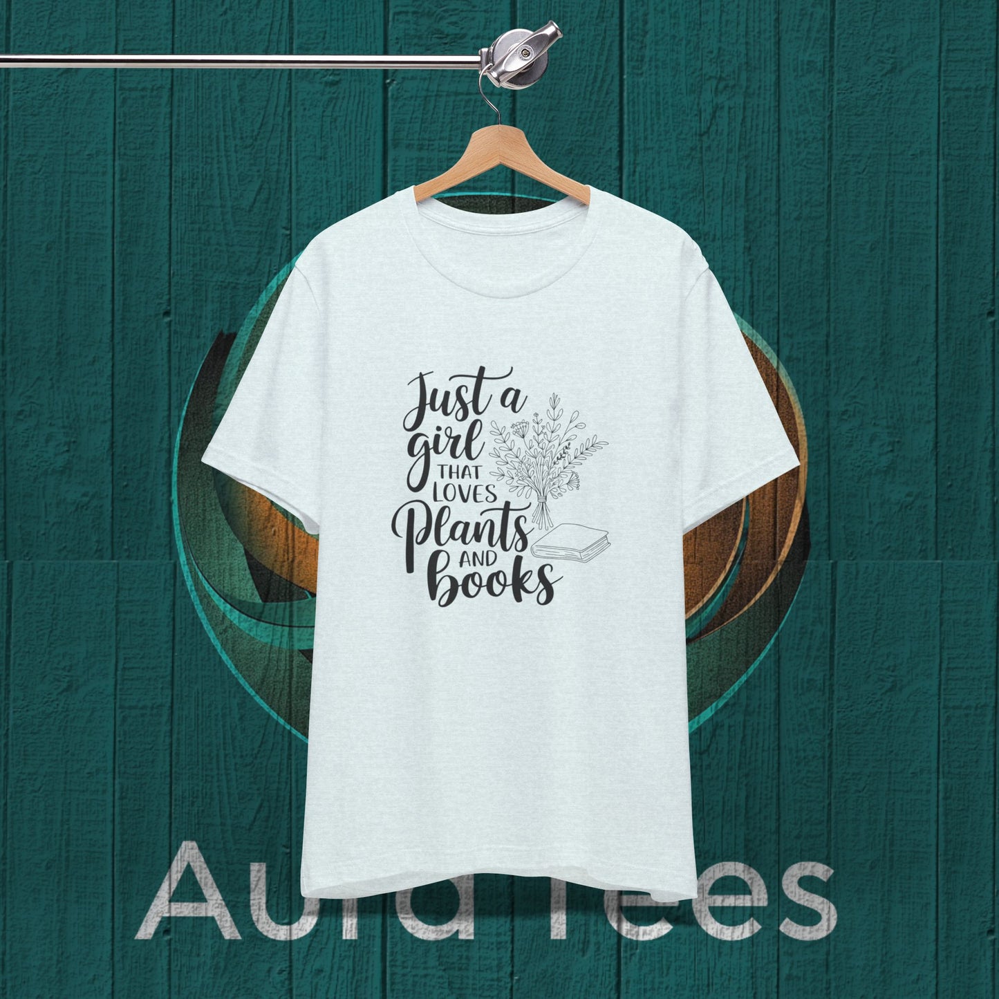 just a girl plants books tee