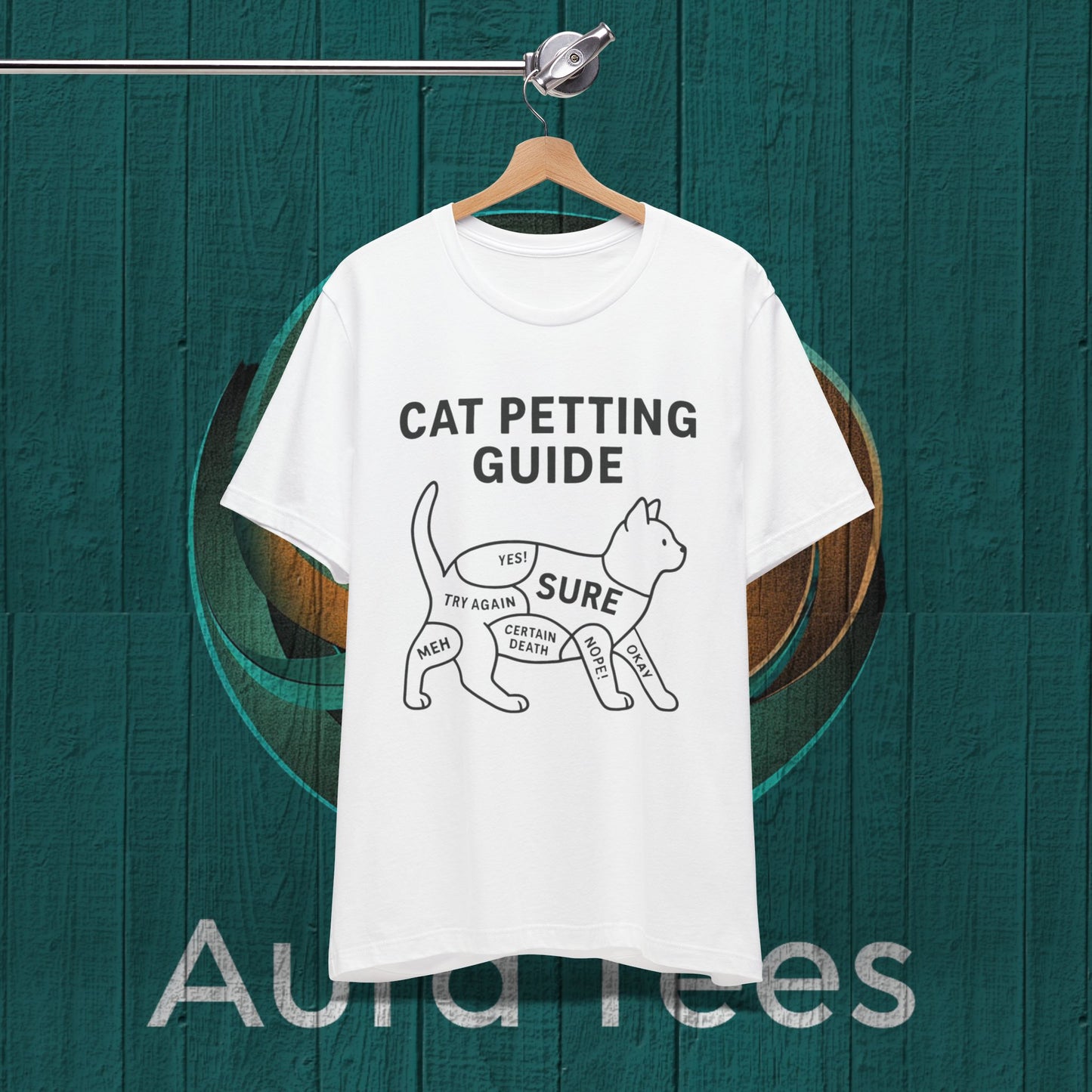 cat petting guide tee