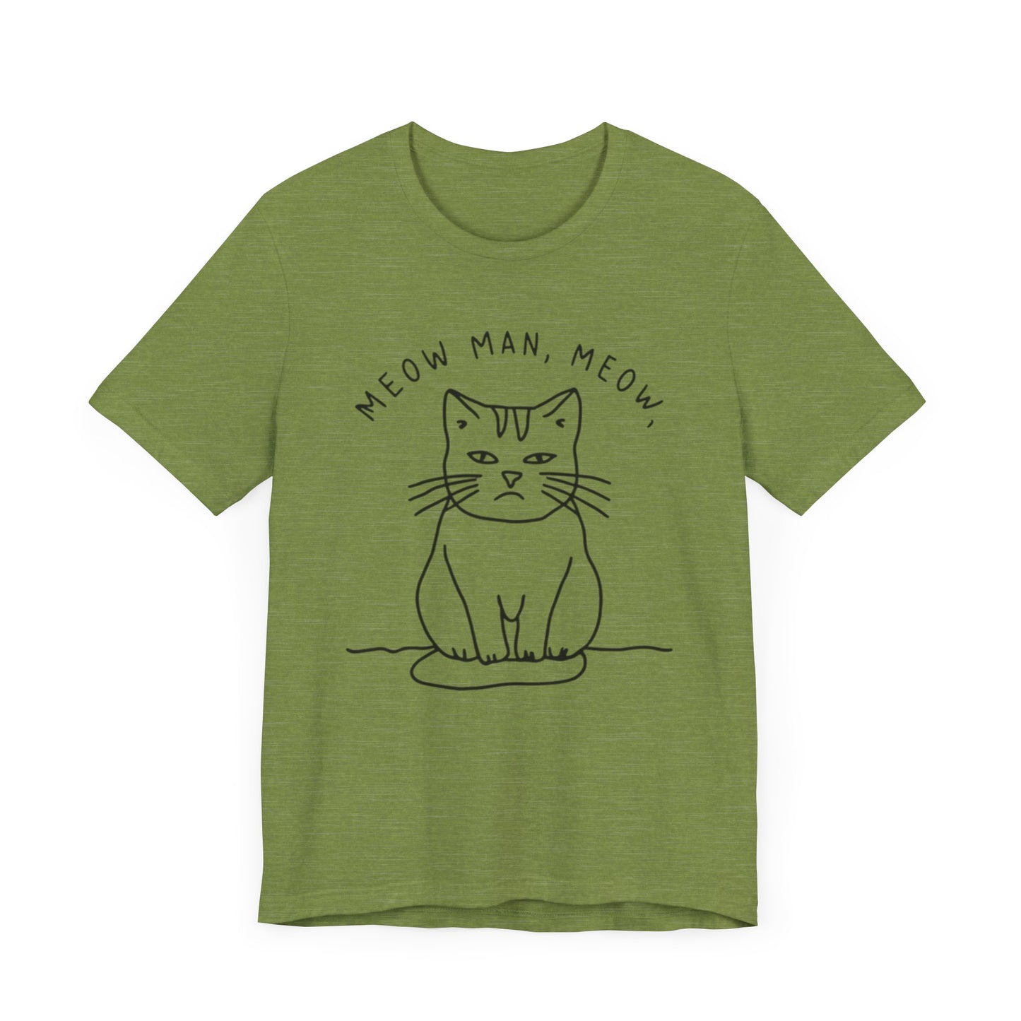 meow man cat spoof tee