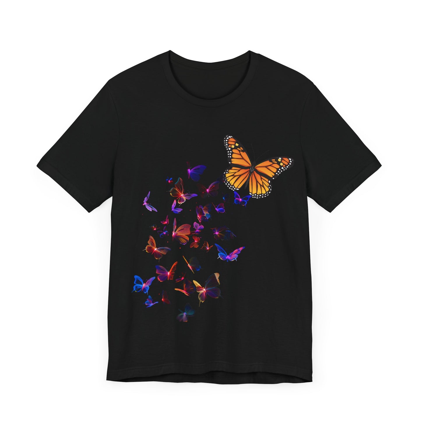 neon flock butterfly tee