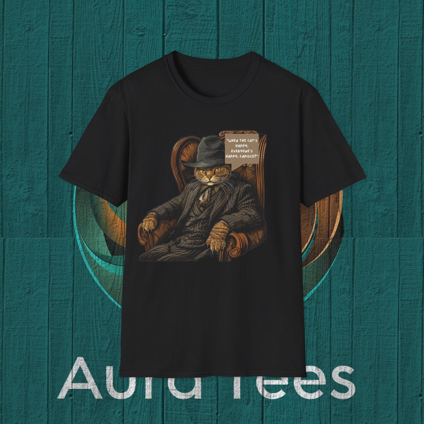 cat mafioso happy tee