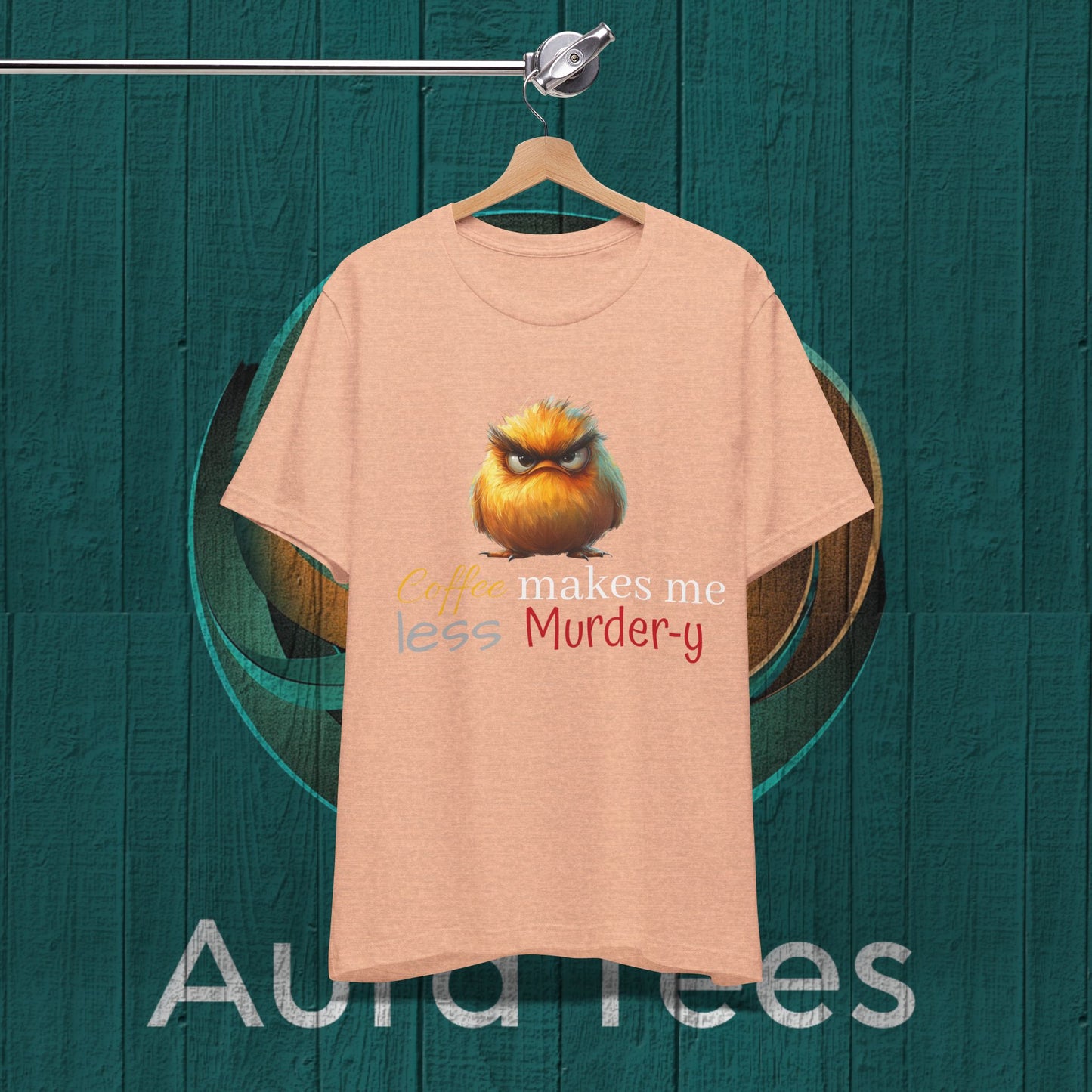 coffee murdery angry bird tee