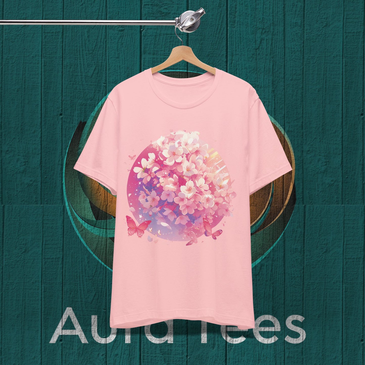 Cherry blossoms and butterflies tee