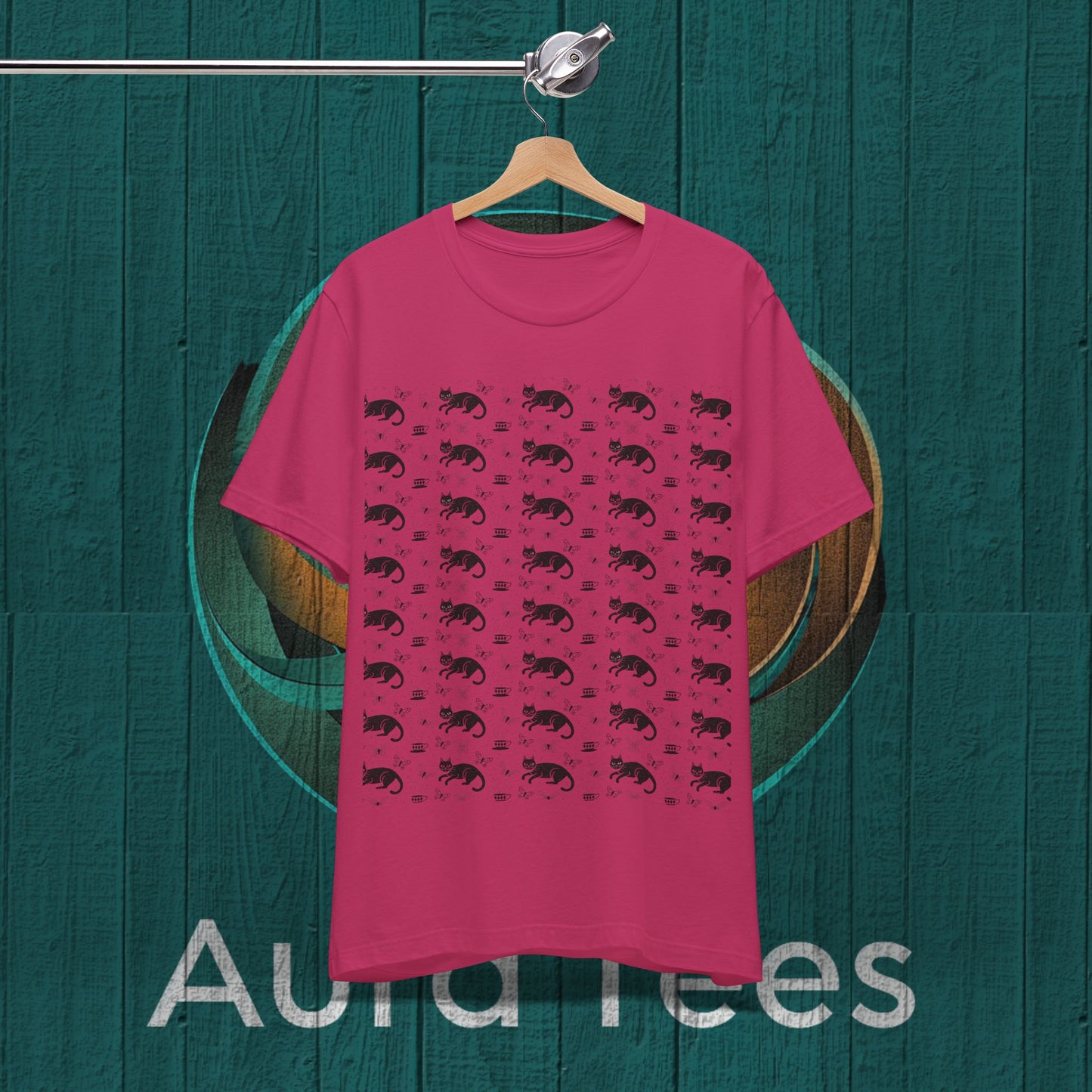 cat TEA pattern cat tee