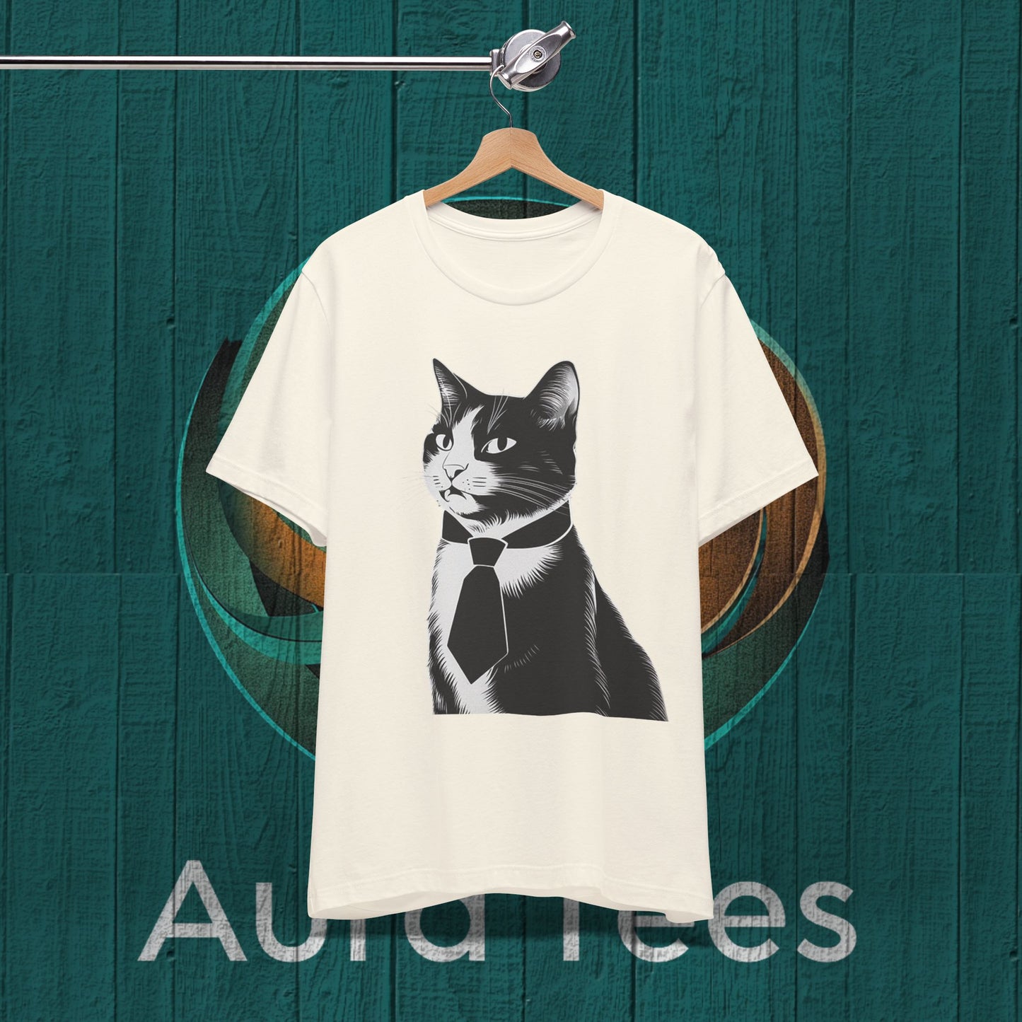 cat in tie tee