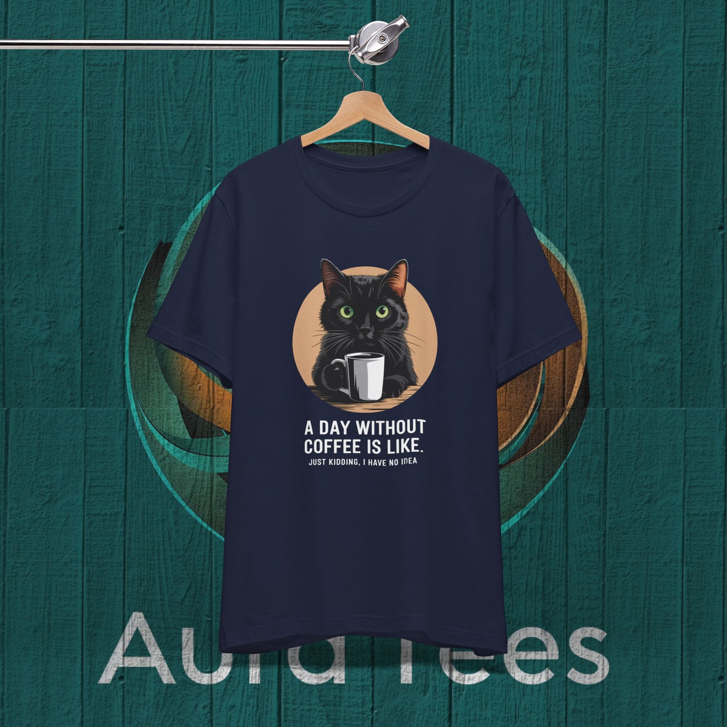 cat no coffee tee