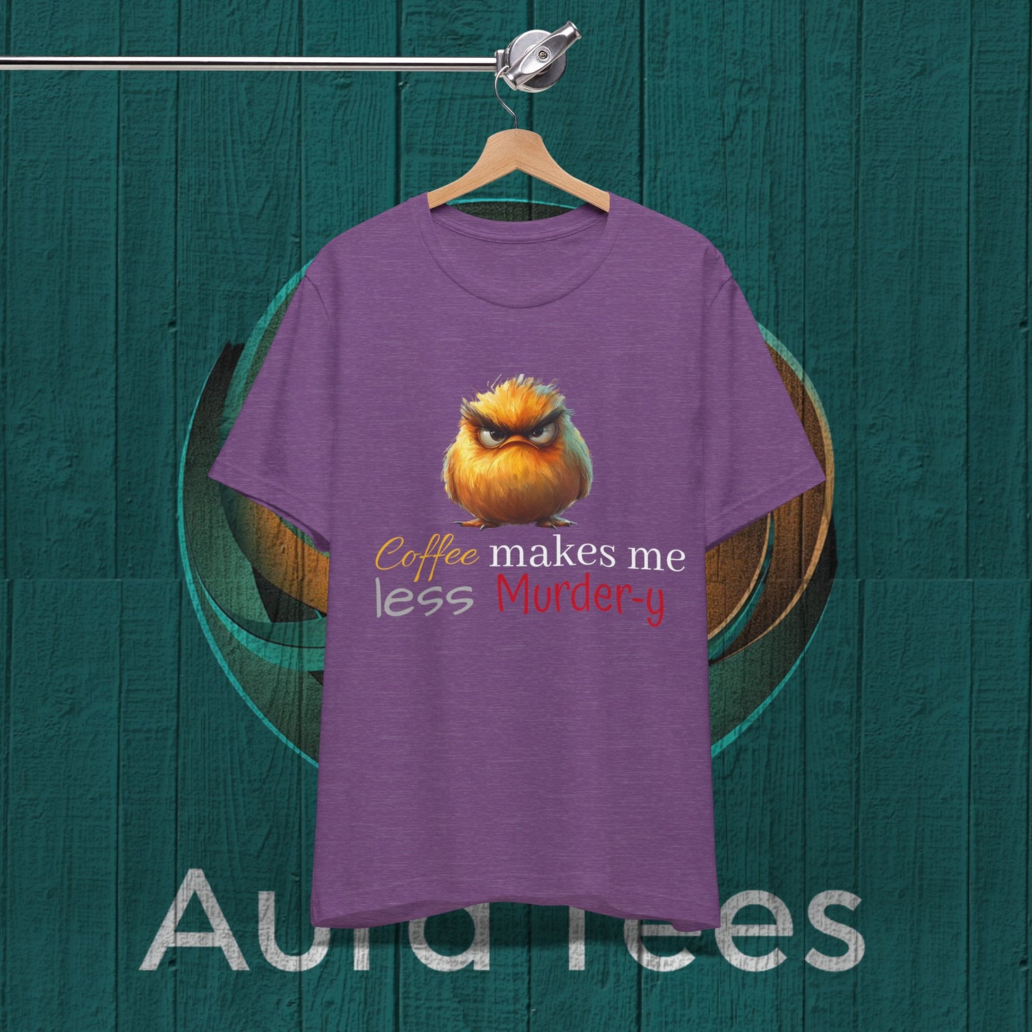 coffee murdery angry bird tee