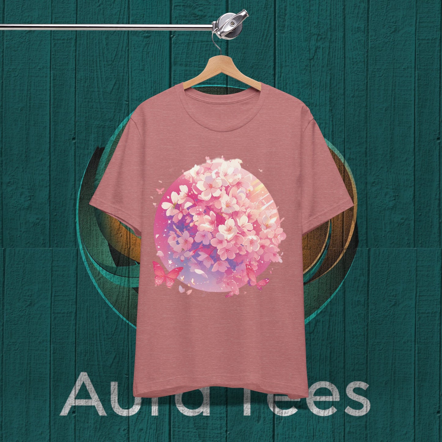 Cherry blossoms and butterflies tee