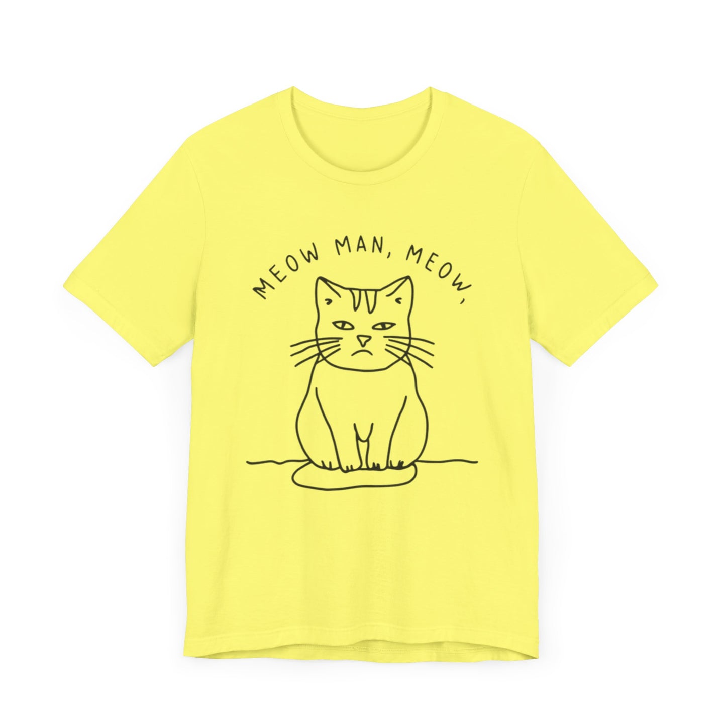 meow man cat spoof tee