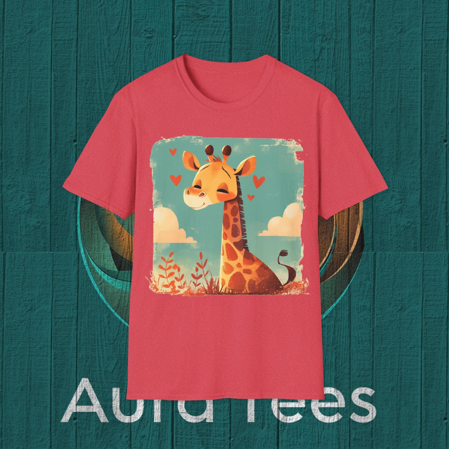 giraffe childs wallpaper tee