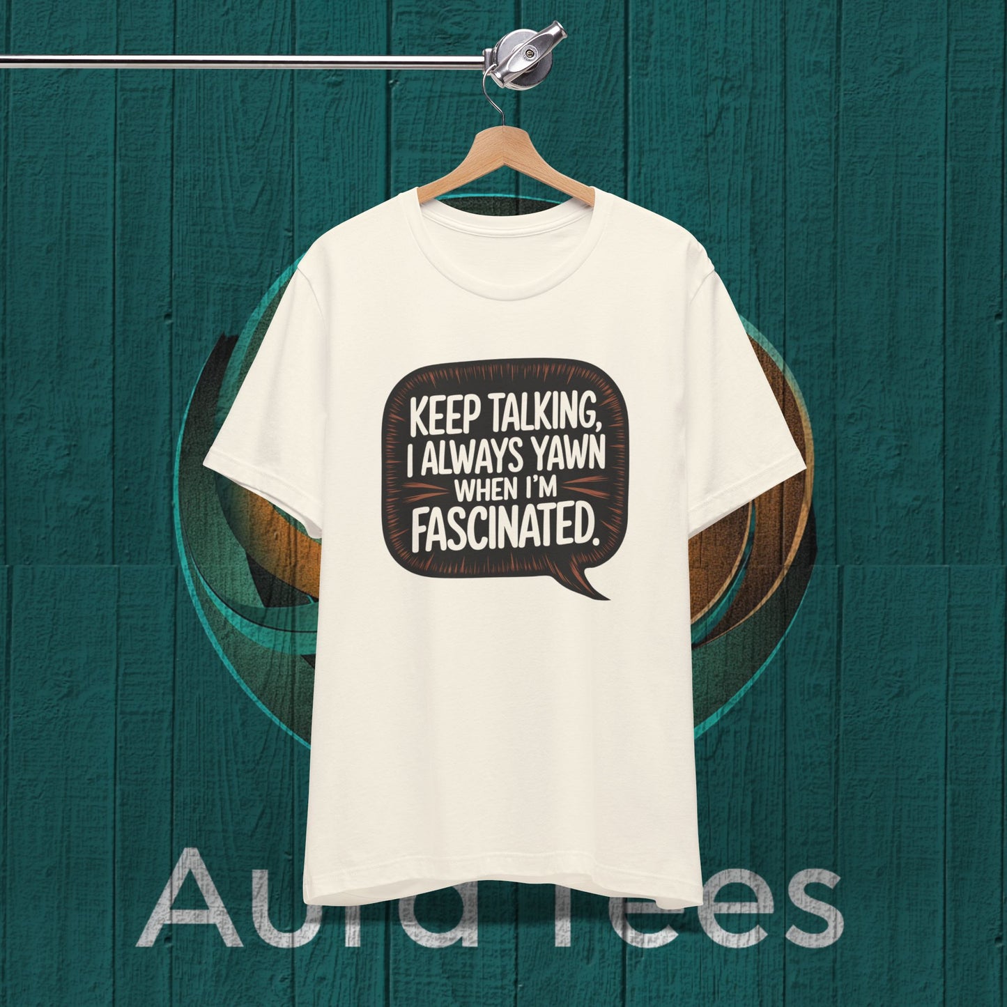 yawn sarcasm speech bubble tee