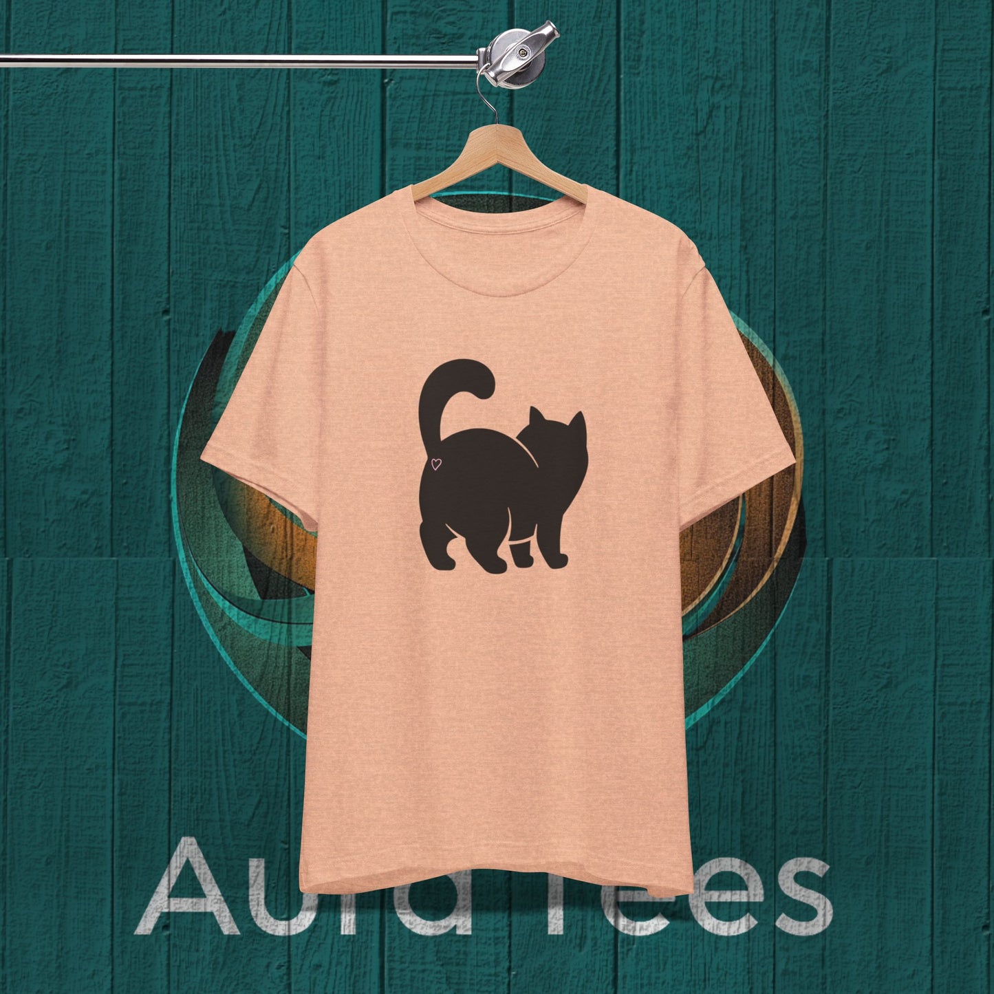 cat butt heart tee