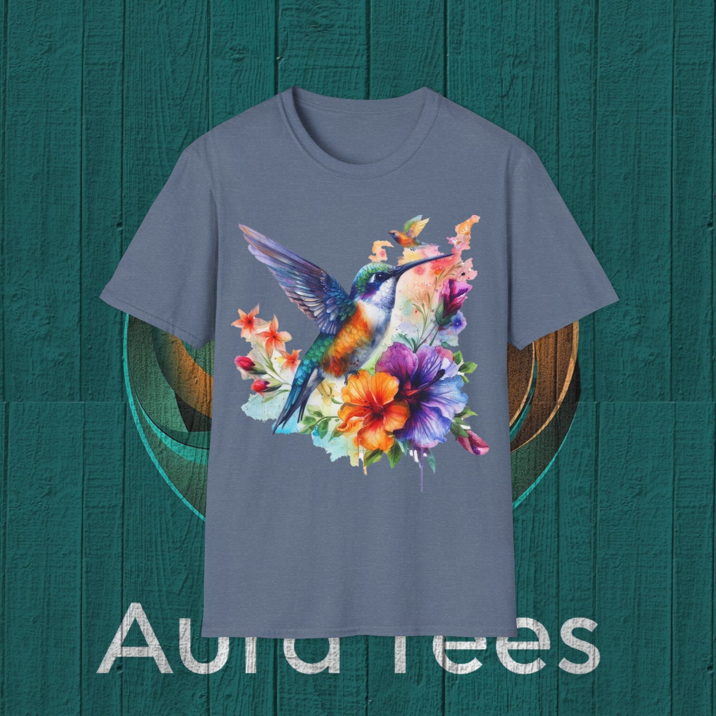 hummingbird watercolor tee