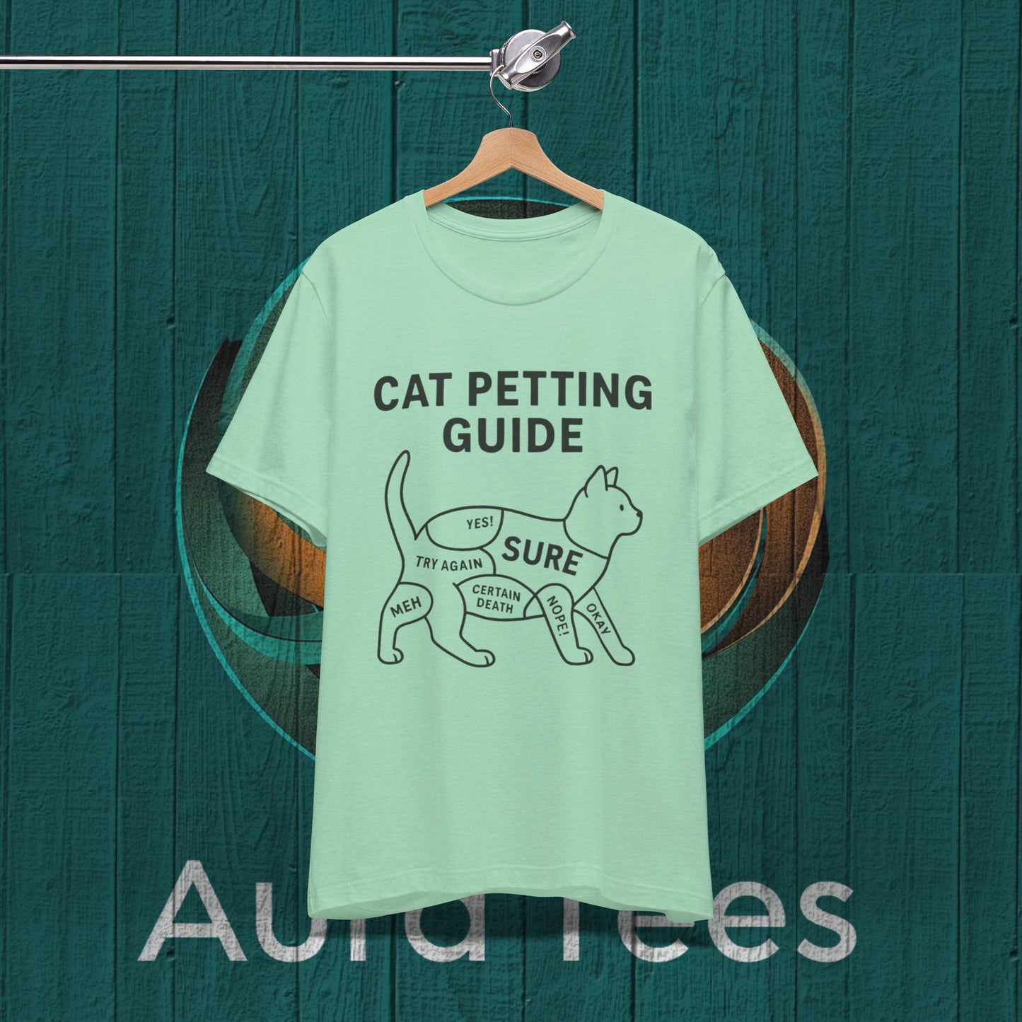 cat petting guide tee