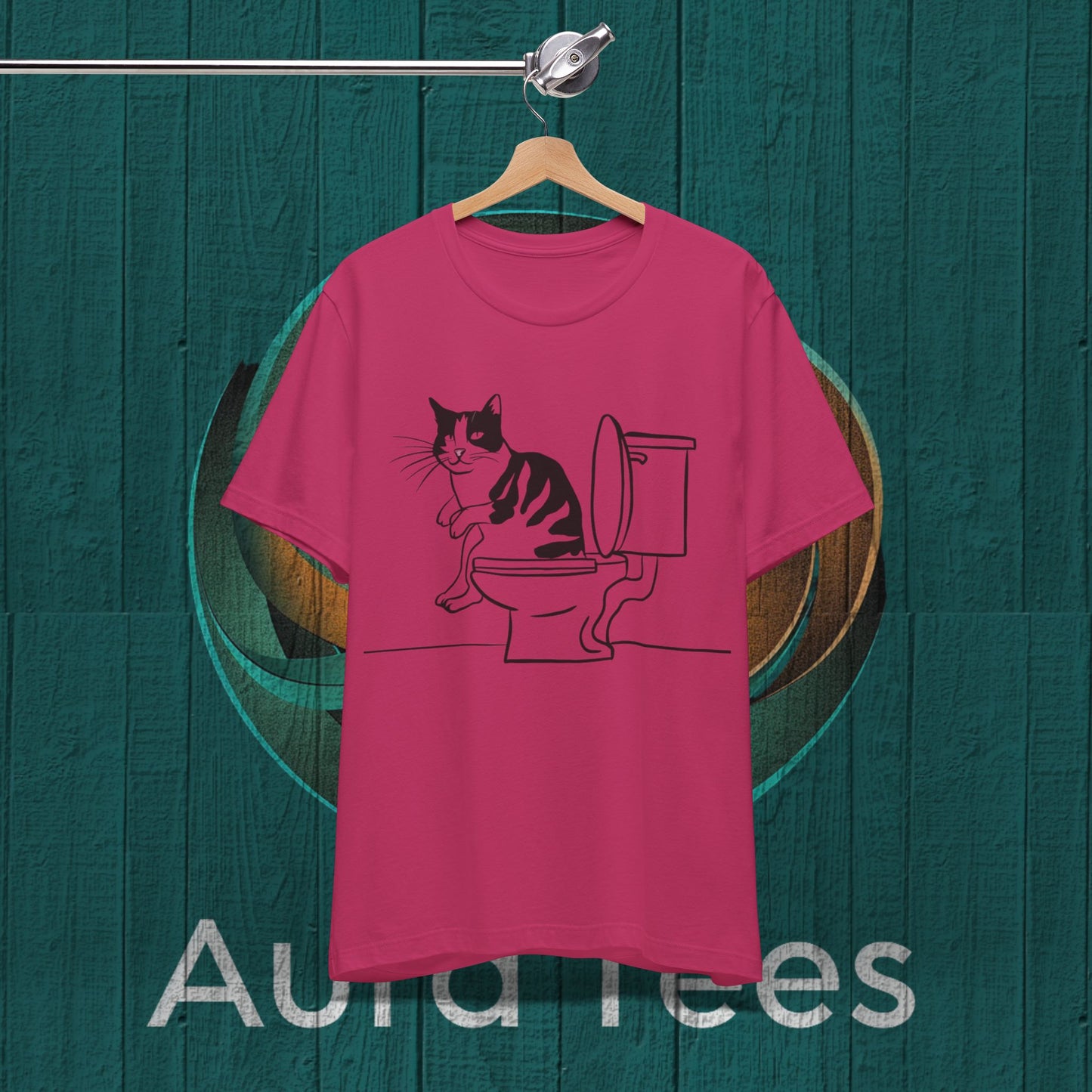 cat on the John tee
