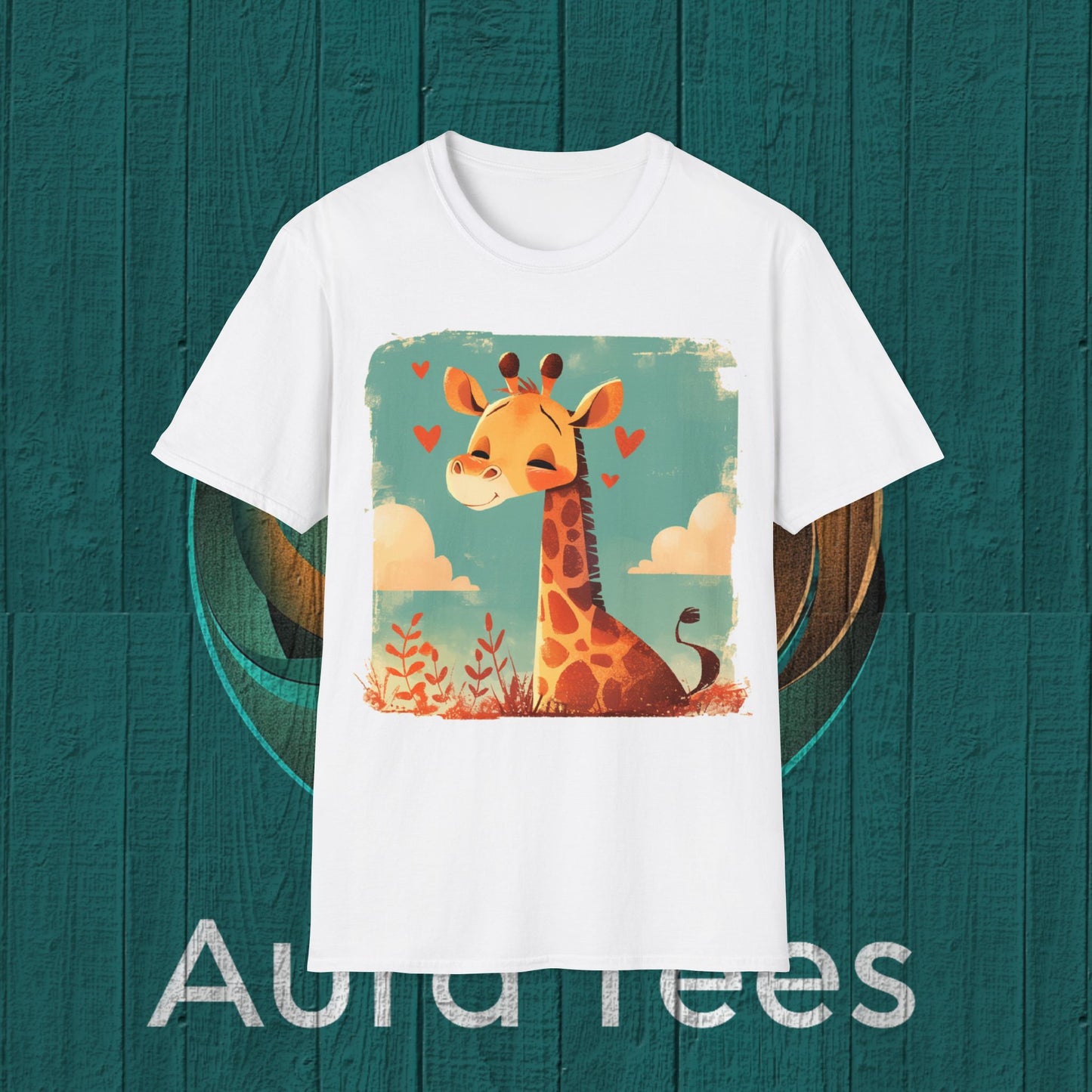 giraffe childs wallpaper tee