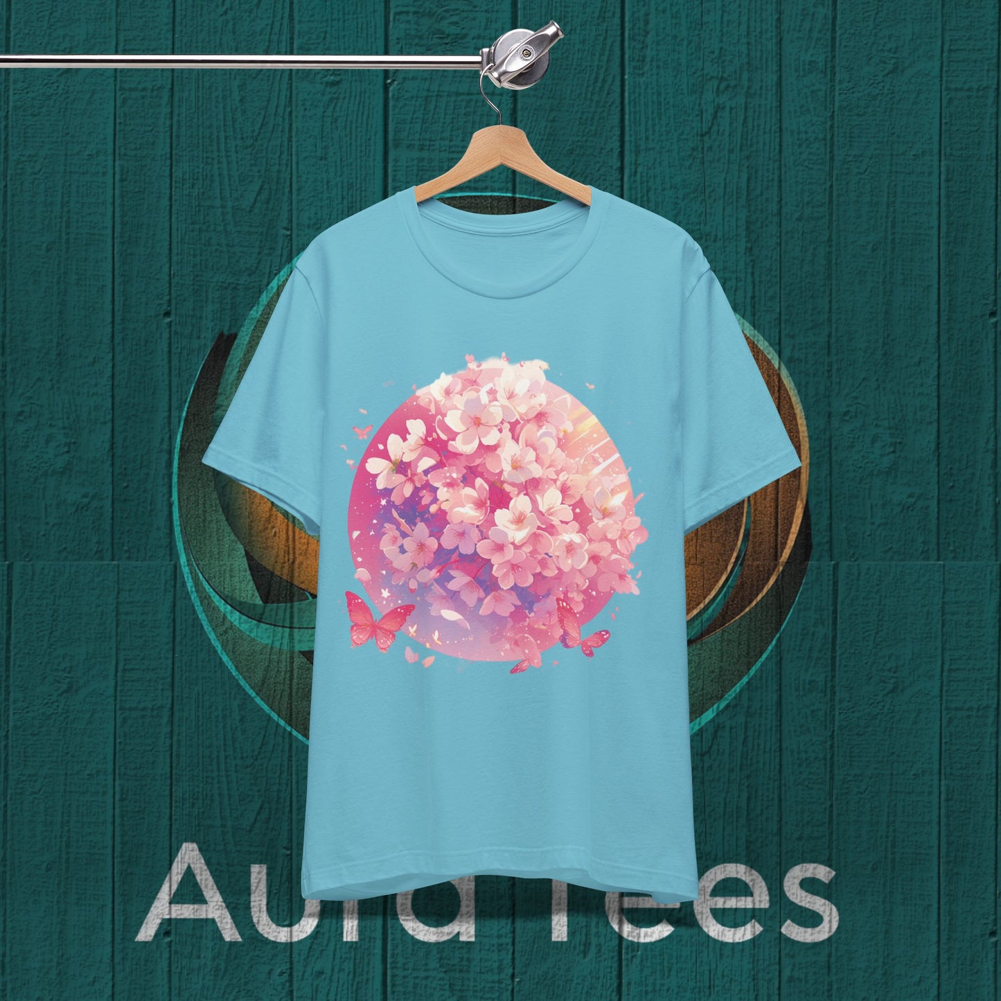 Cherry blossoms and butterflies tee