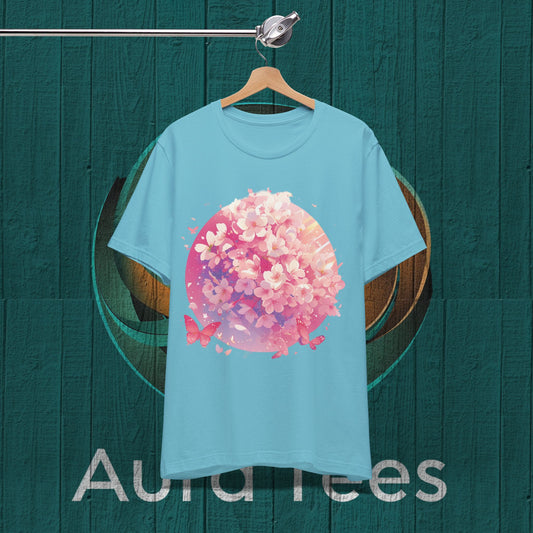 Cherry blossoms and butterflies tee