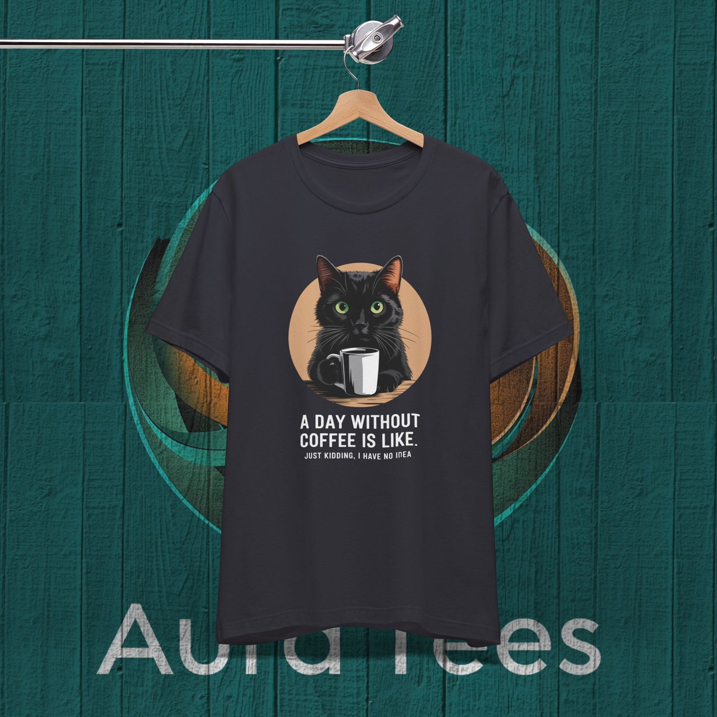 cat no coffee tee