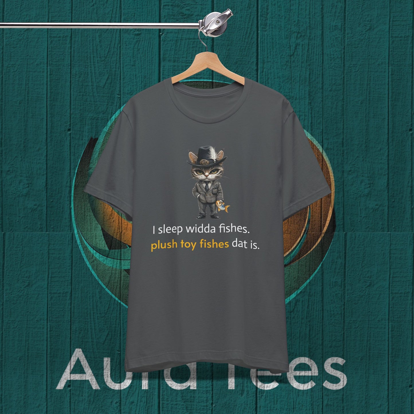 cat mafioso fishes tee