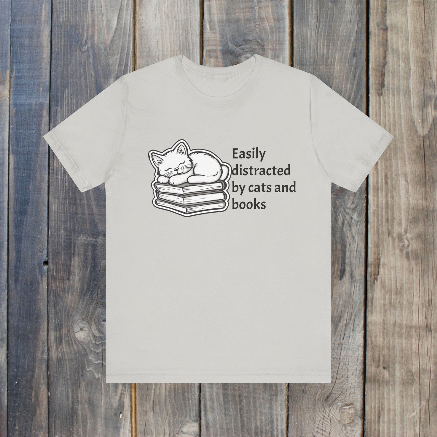 cats and books tee