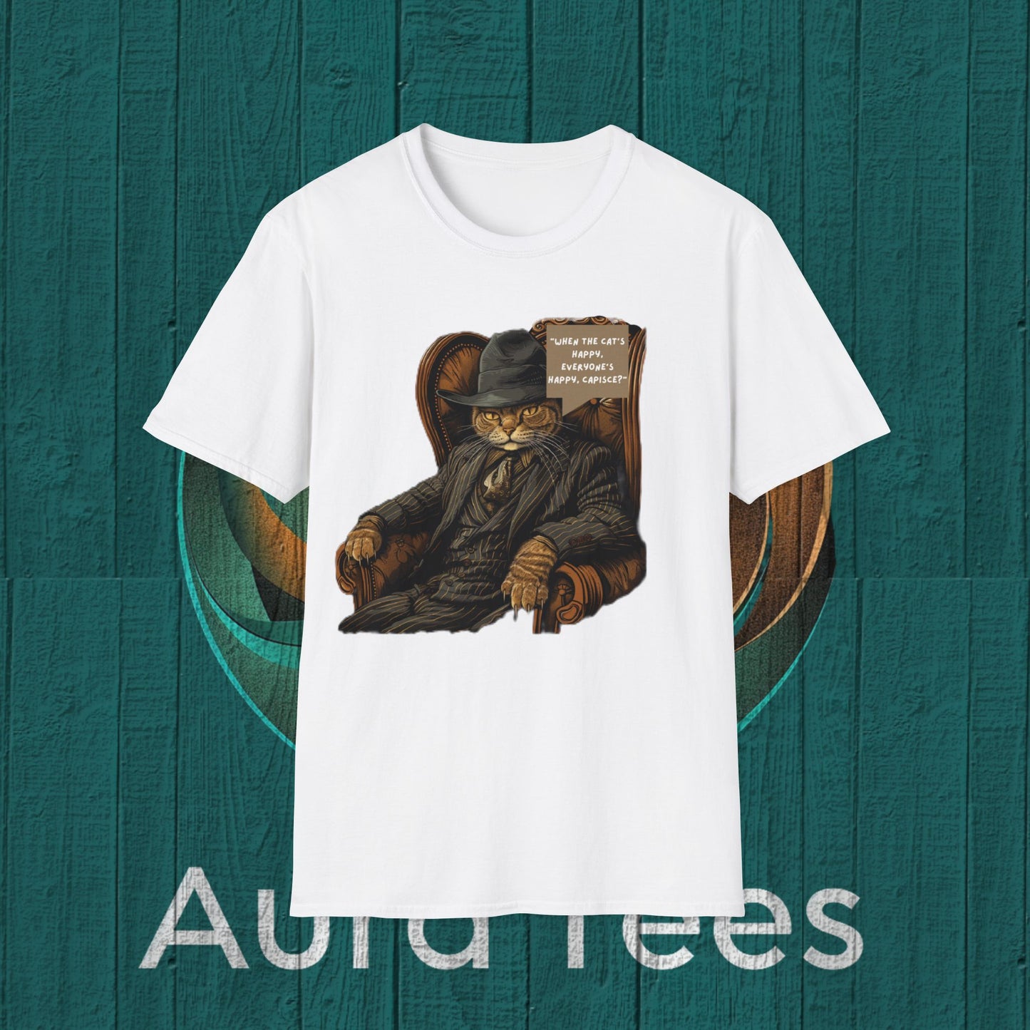 cat mafioso happy tee