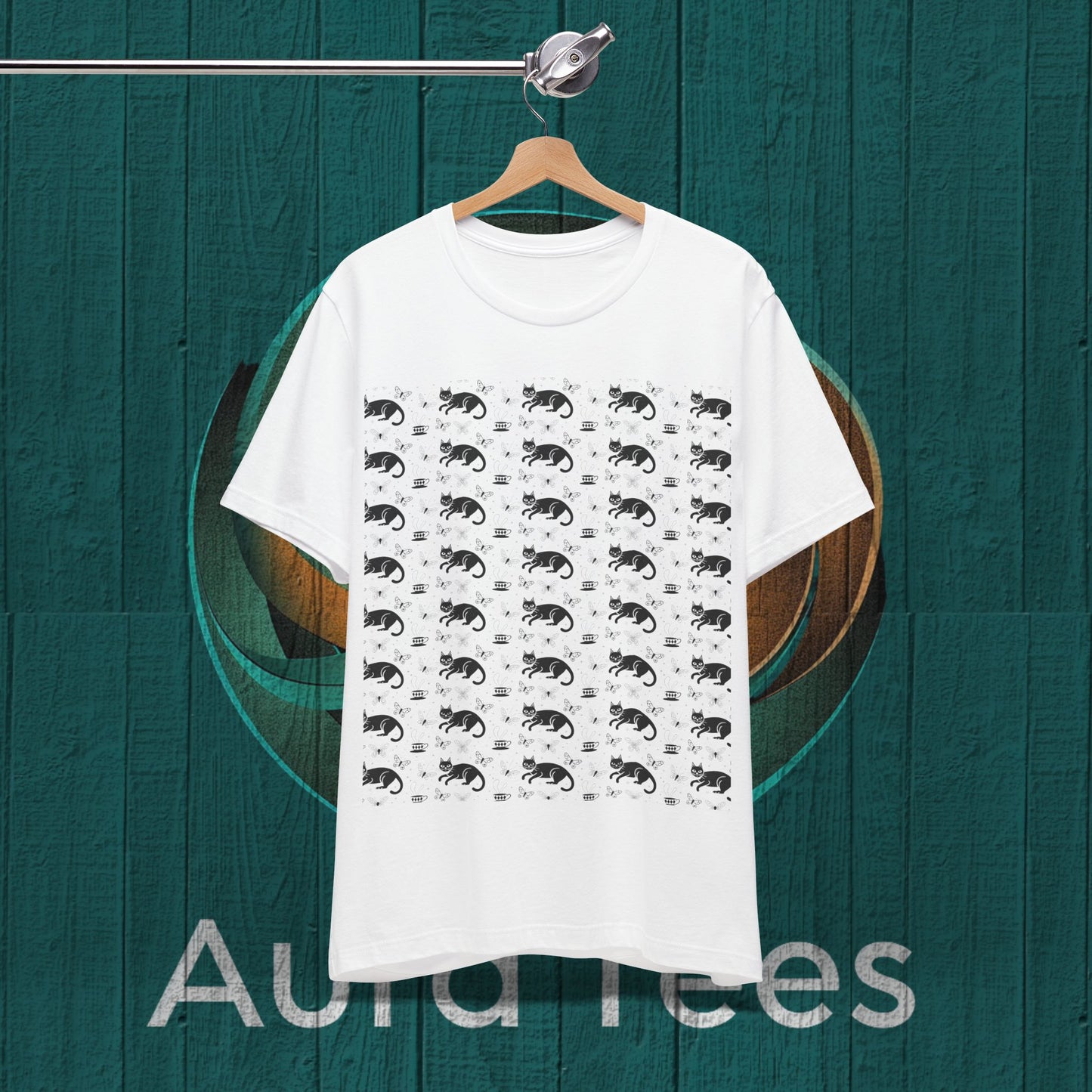 cat TEA pattern cat tee