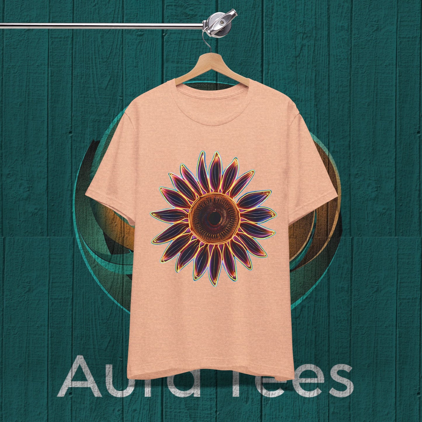 large neon sunflower tee