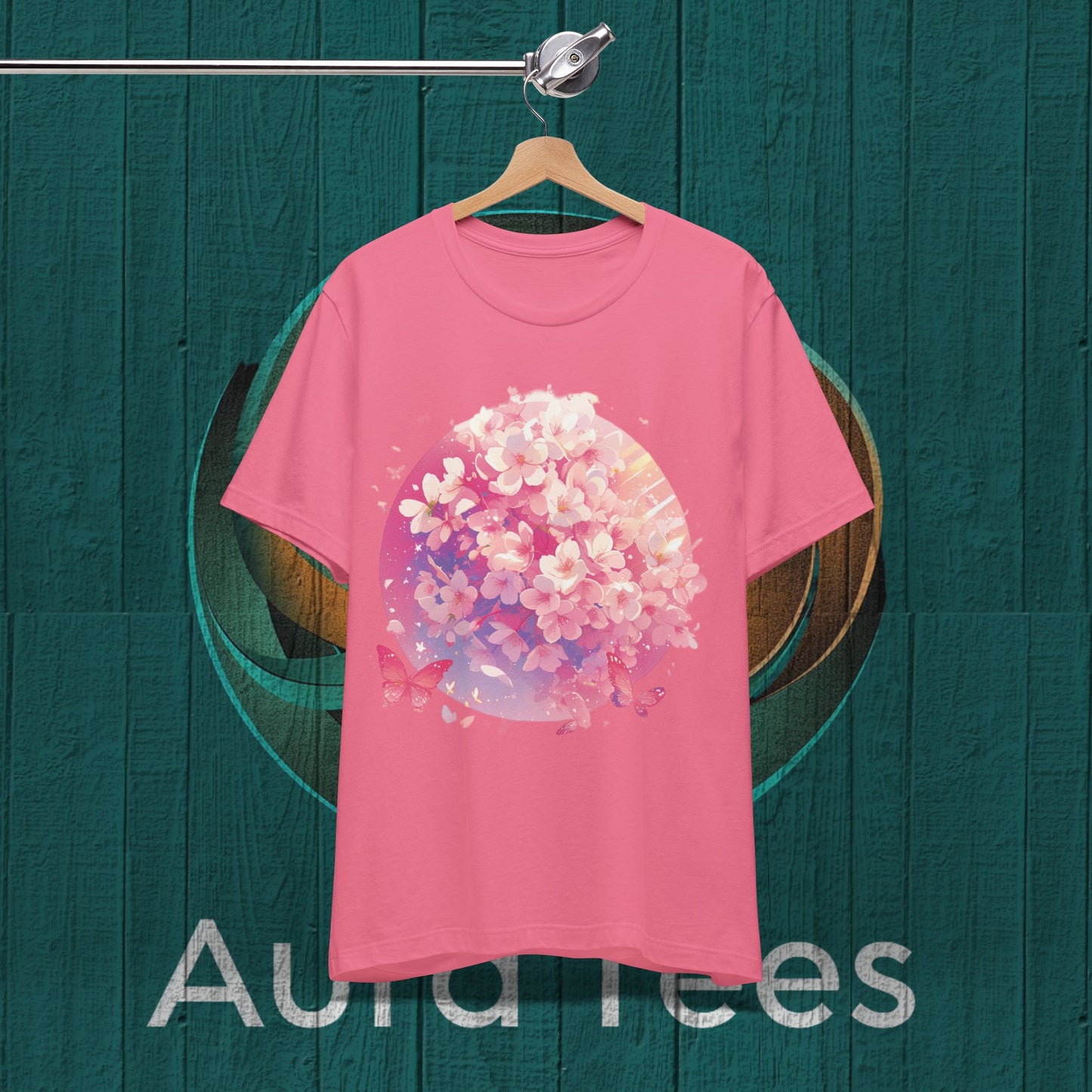 Cherry blossoms and butterflies tee