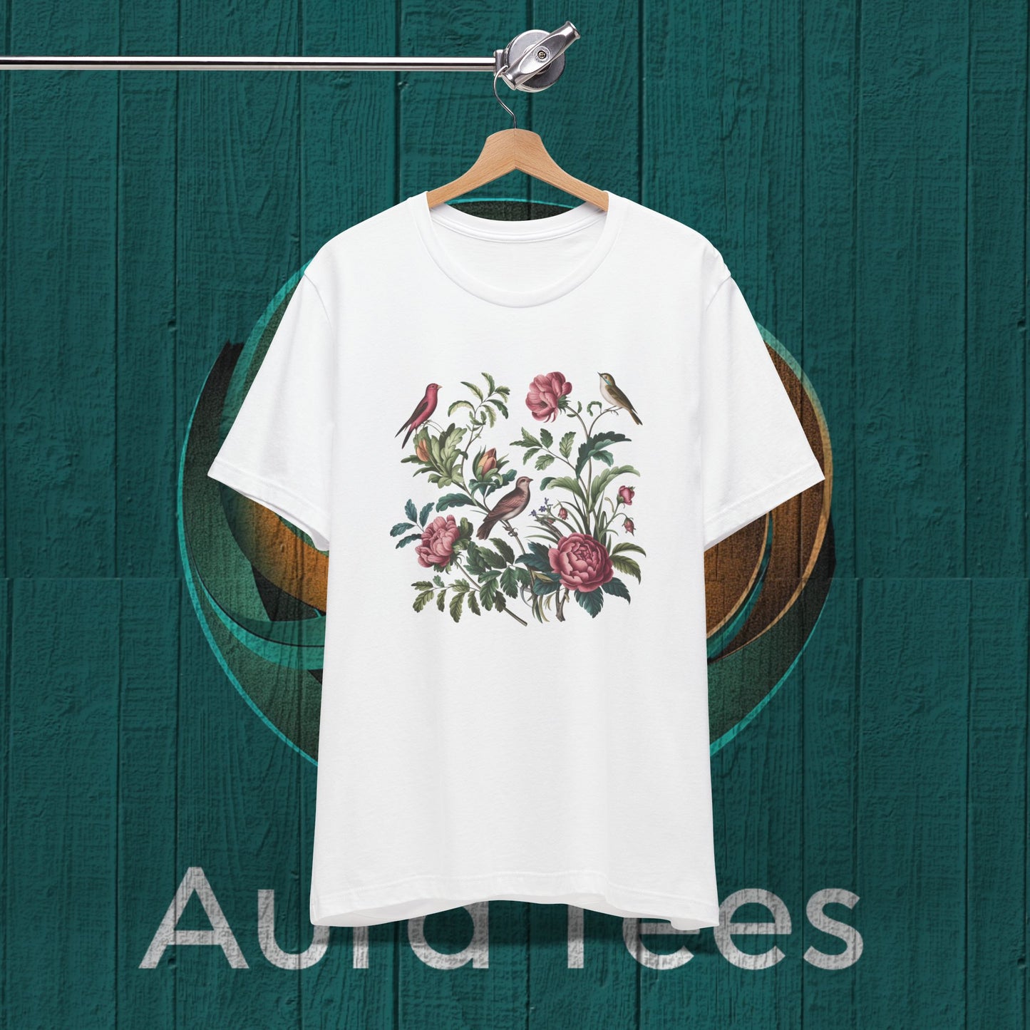 vintage floral birds tee