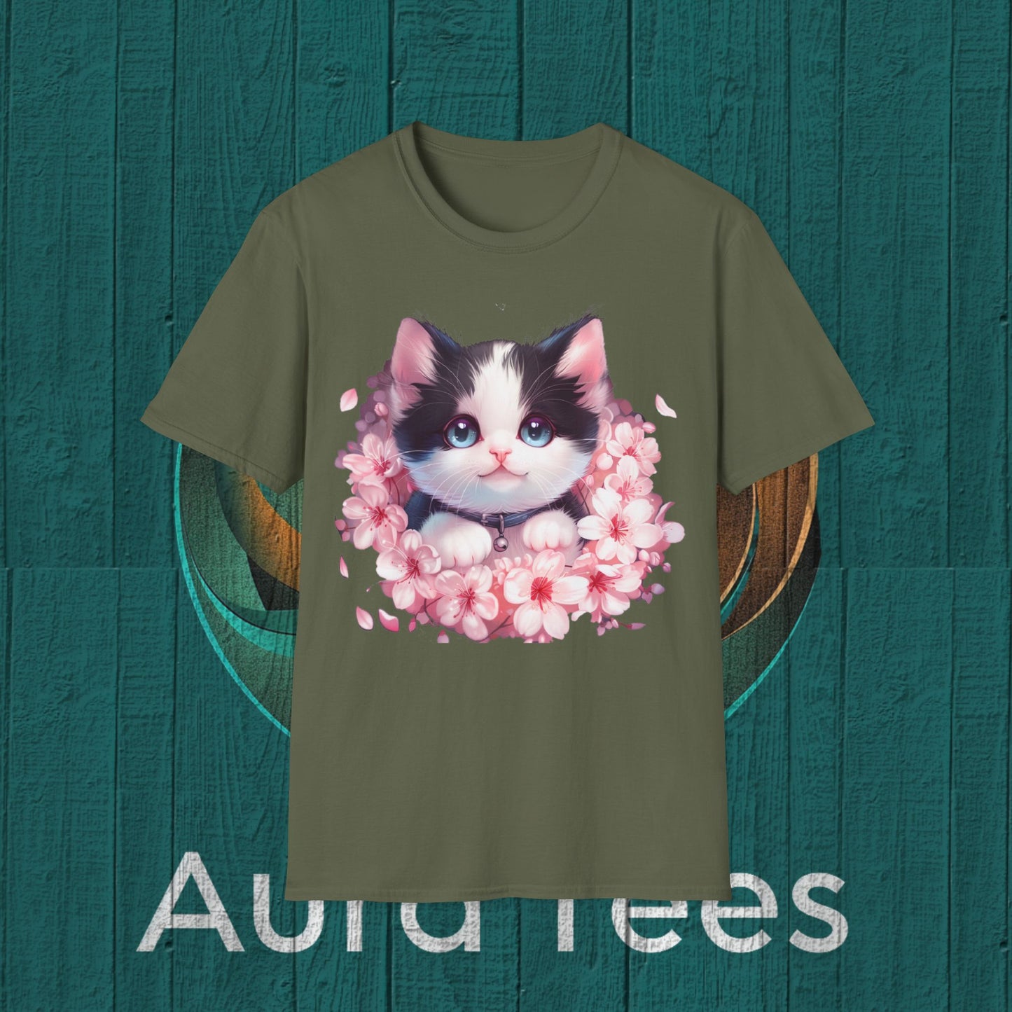 kawaii kitten flower leigh tee
