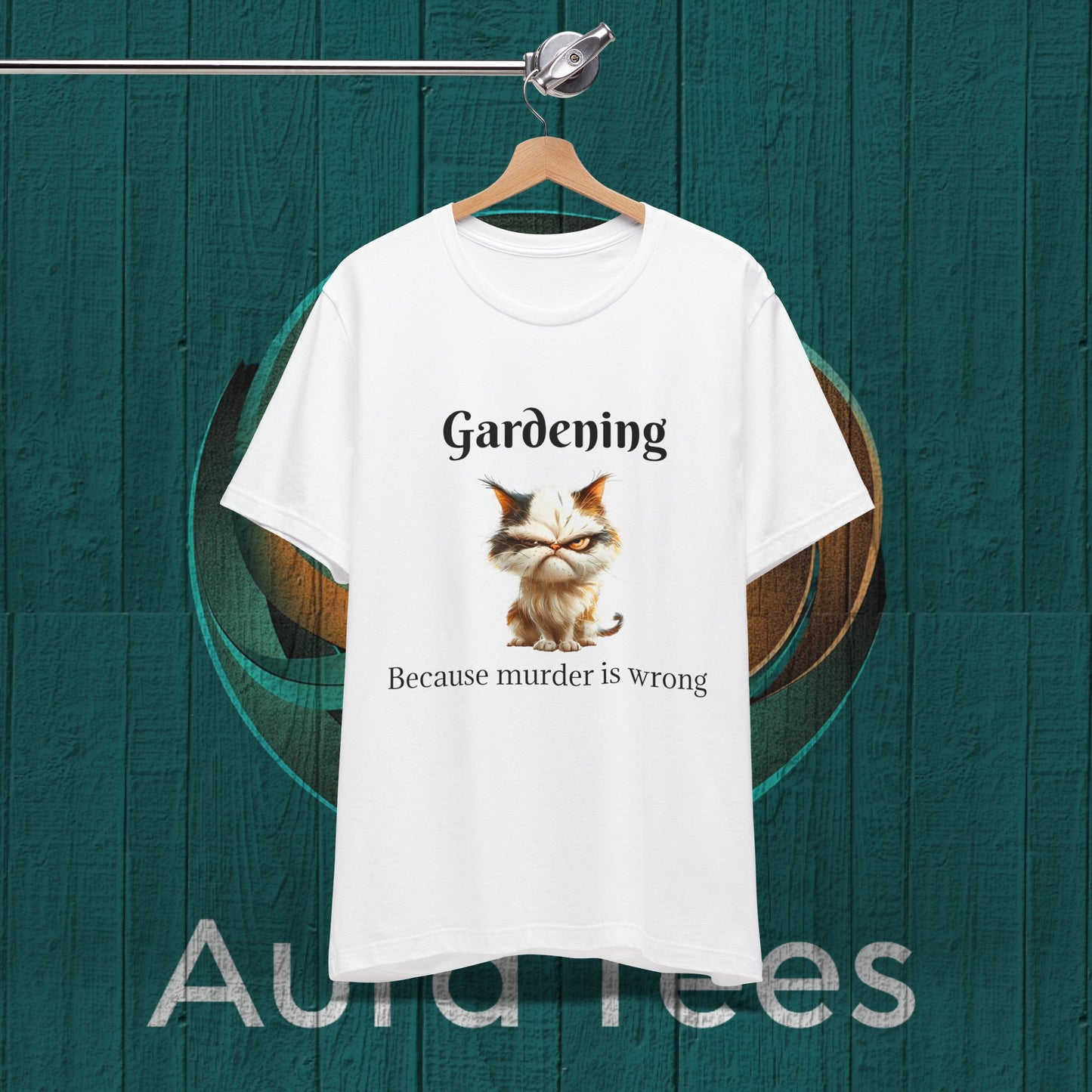 grumpy cat murder gardening tee