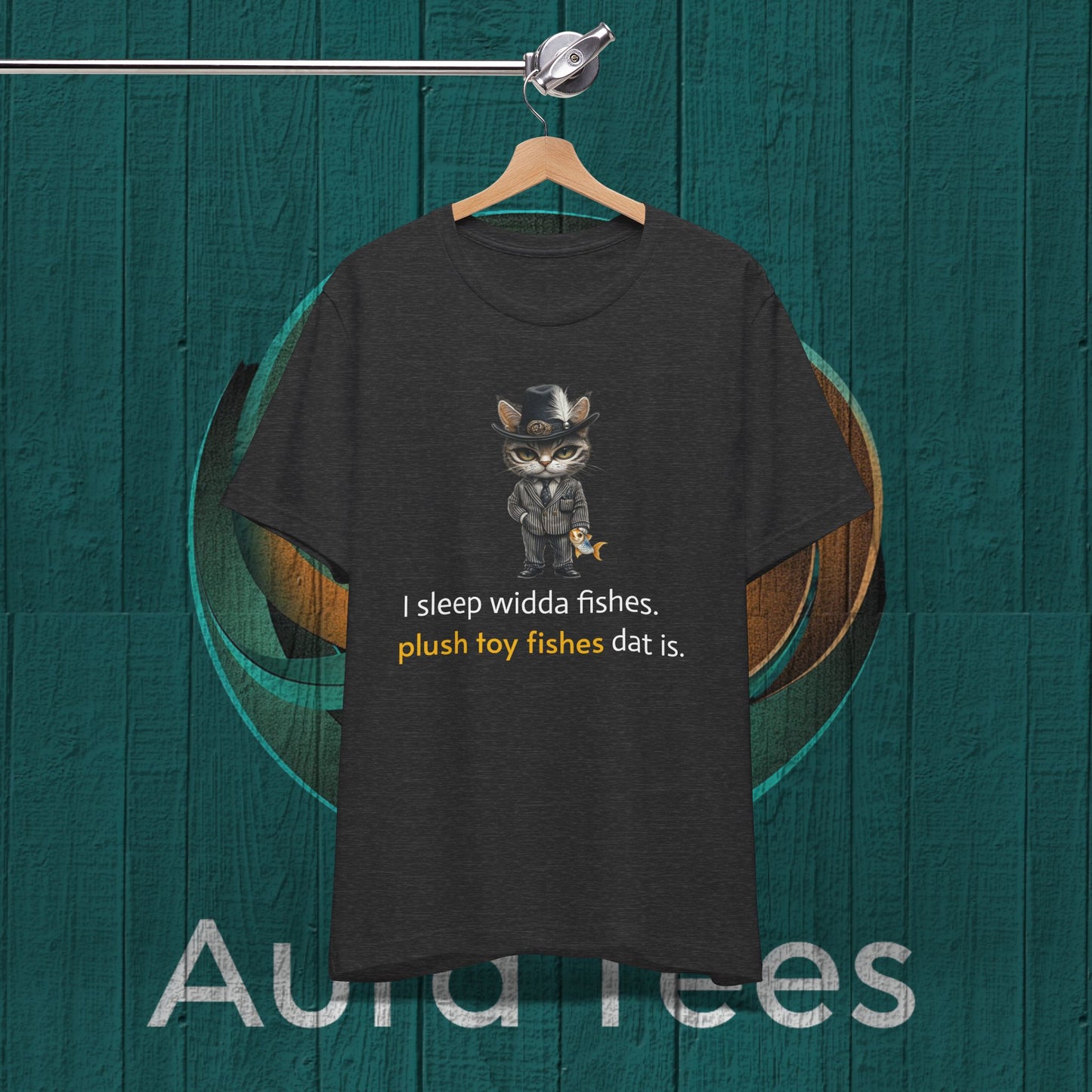 cat mafioso fishes tee