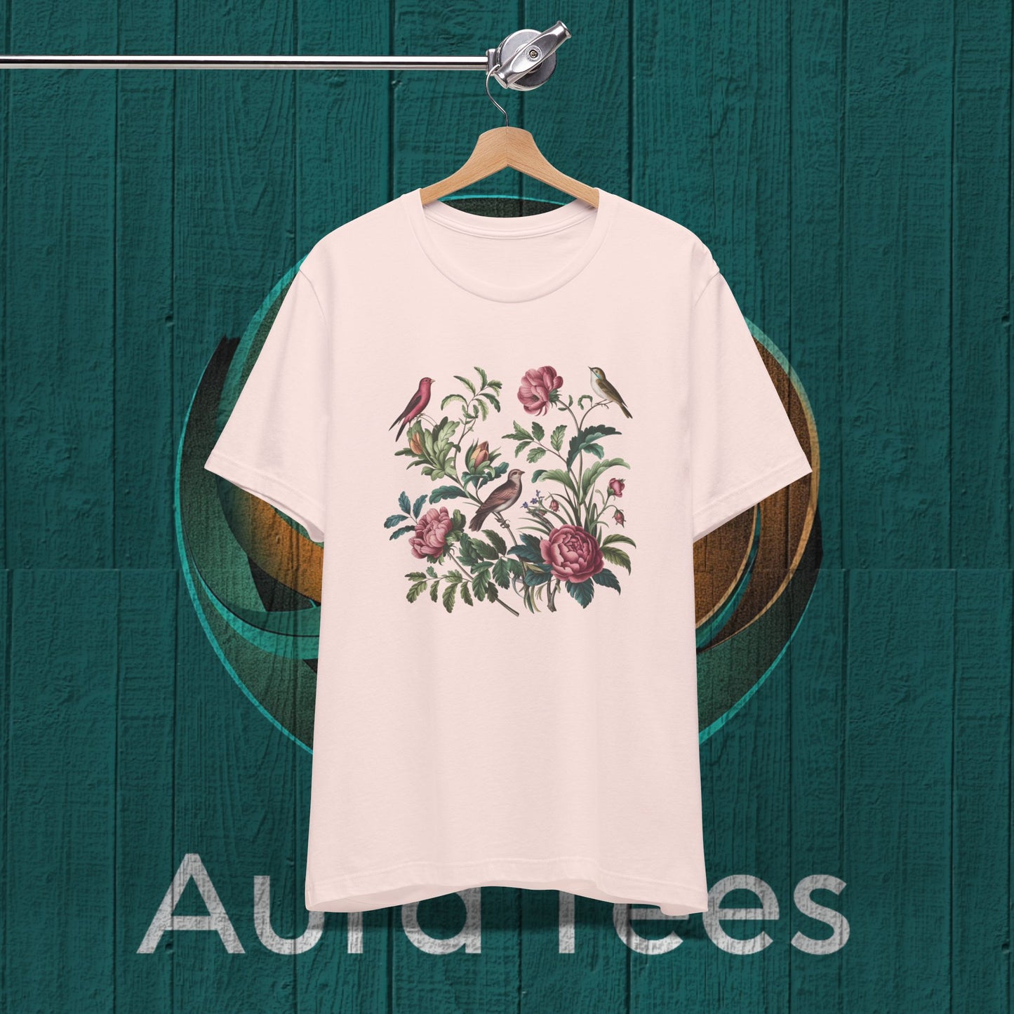 vintage floral birds tee