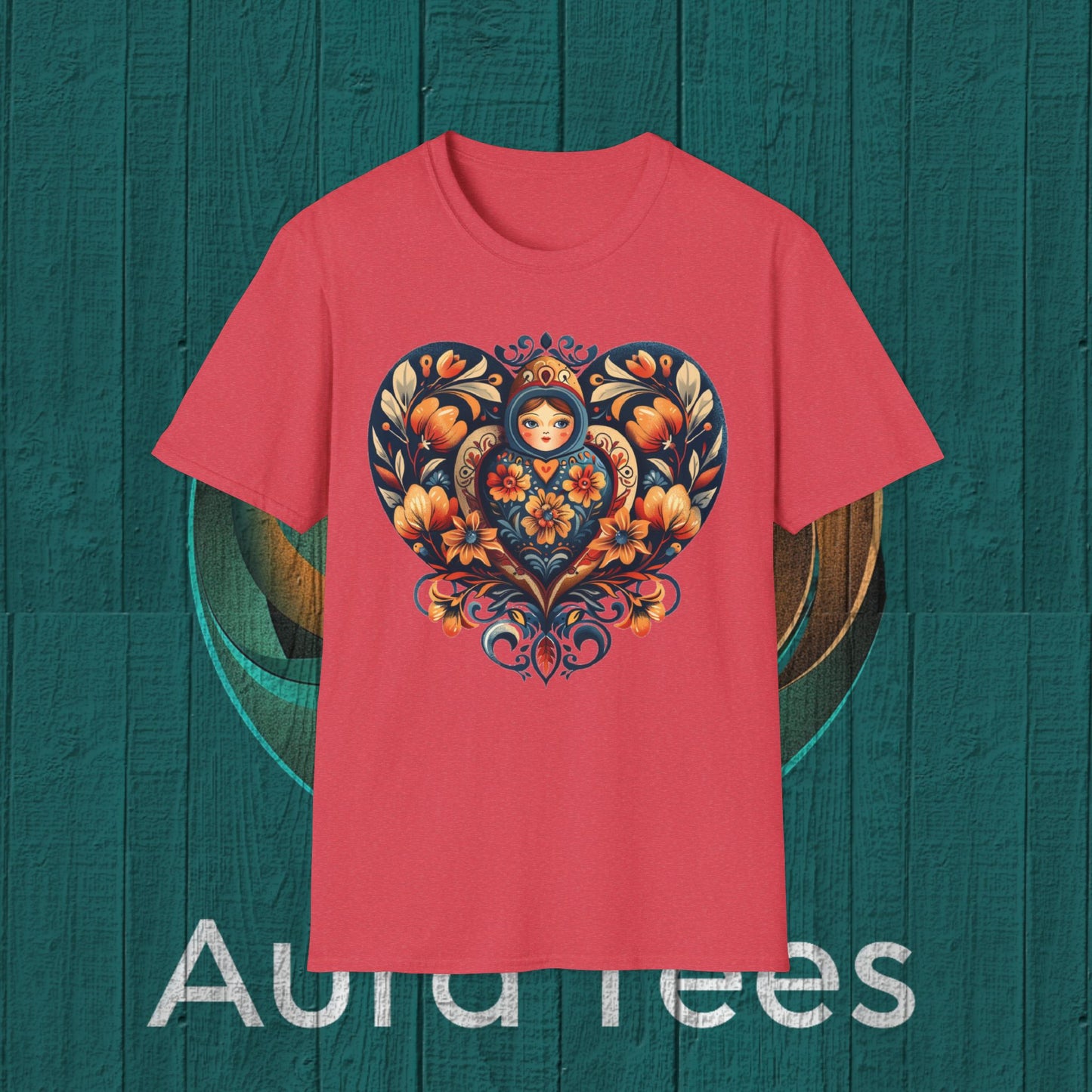 russian nesting heart tee
