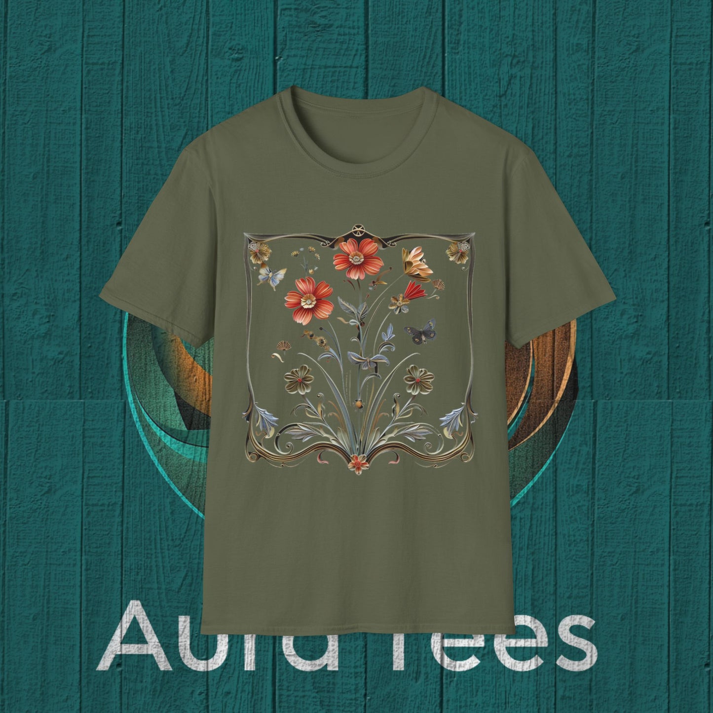paper quill wild flowers tee