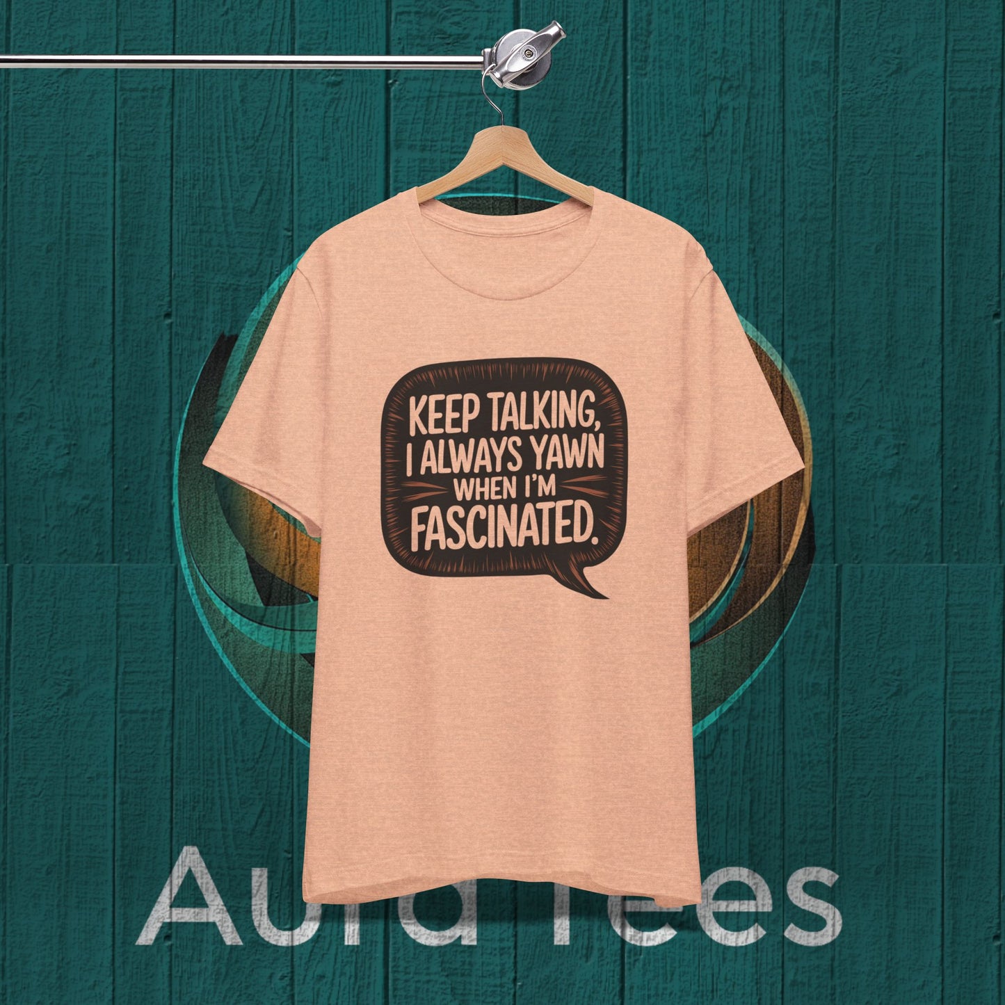 yawn sarcasm speech bubble tee