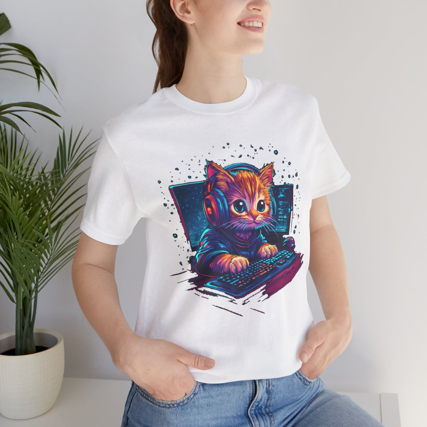 Cat gamer tee