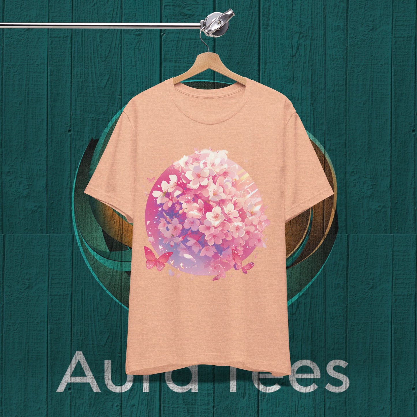 Cherry blossoms and butterflies tee